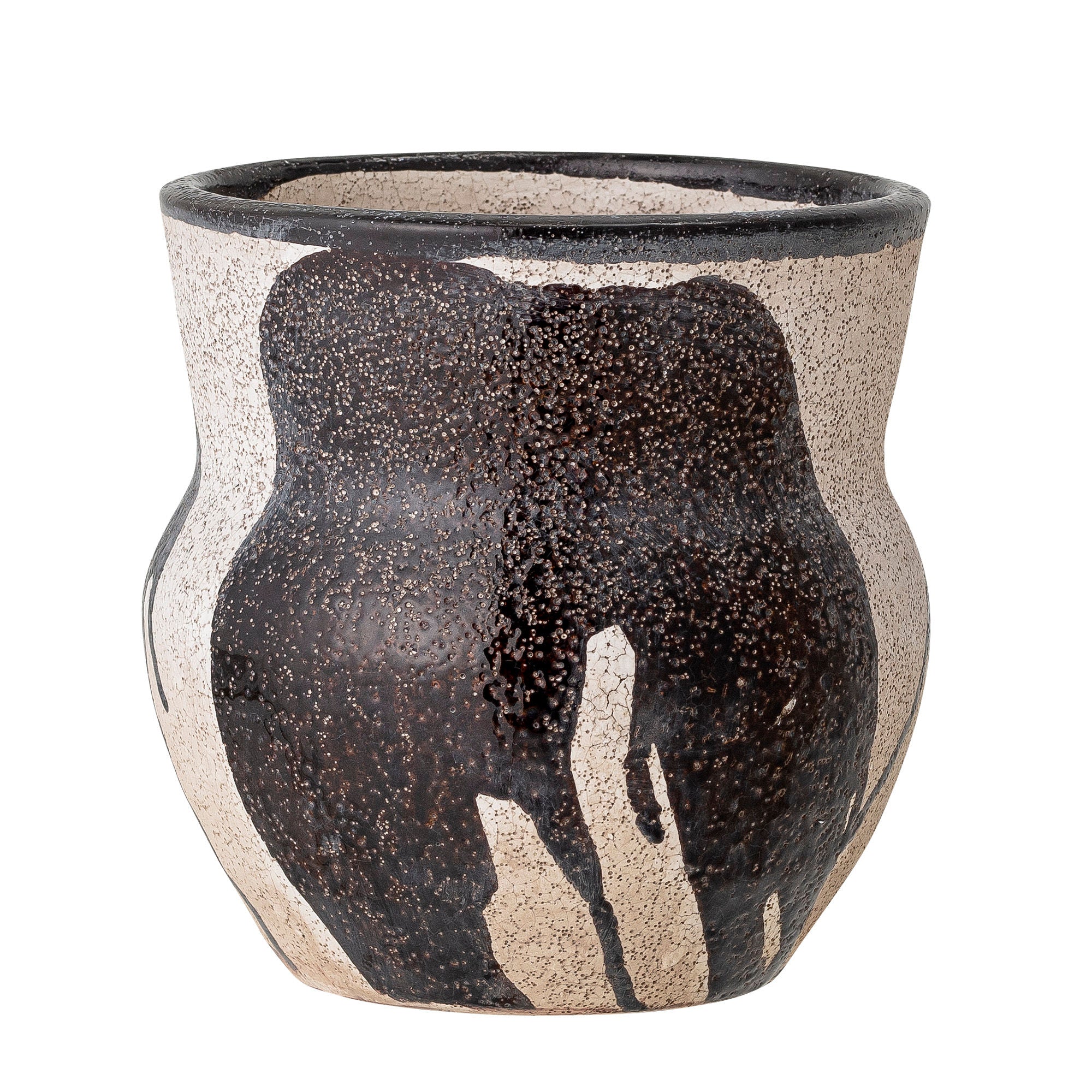 Bloomingville Nala Flowerpot, Musta, Terracotta