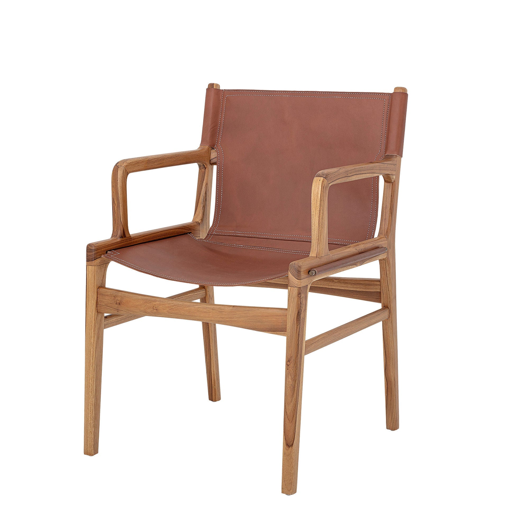 Bloomingville Ollie Lounge椅子，棕色，皮革