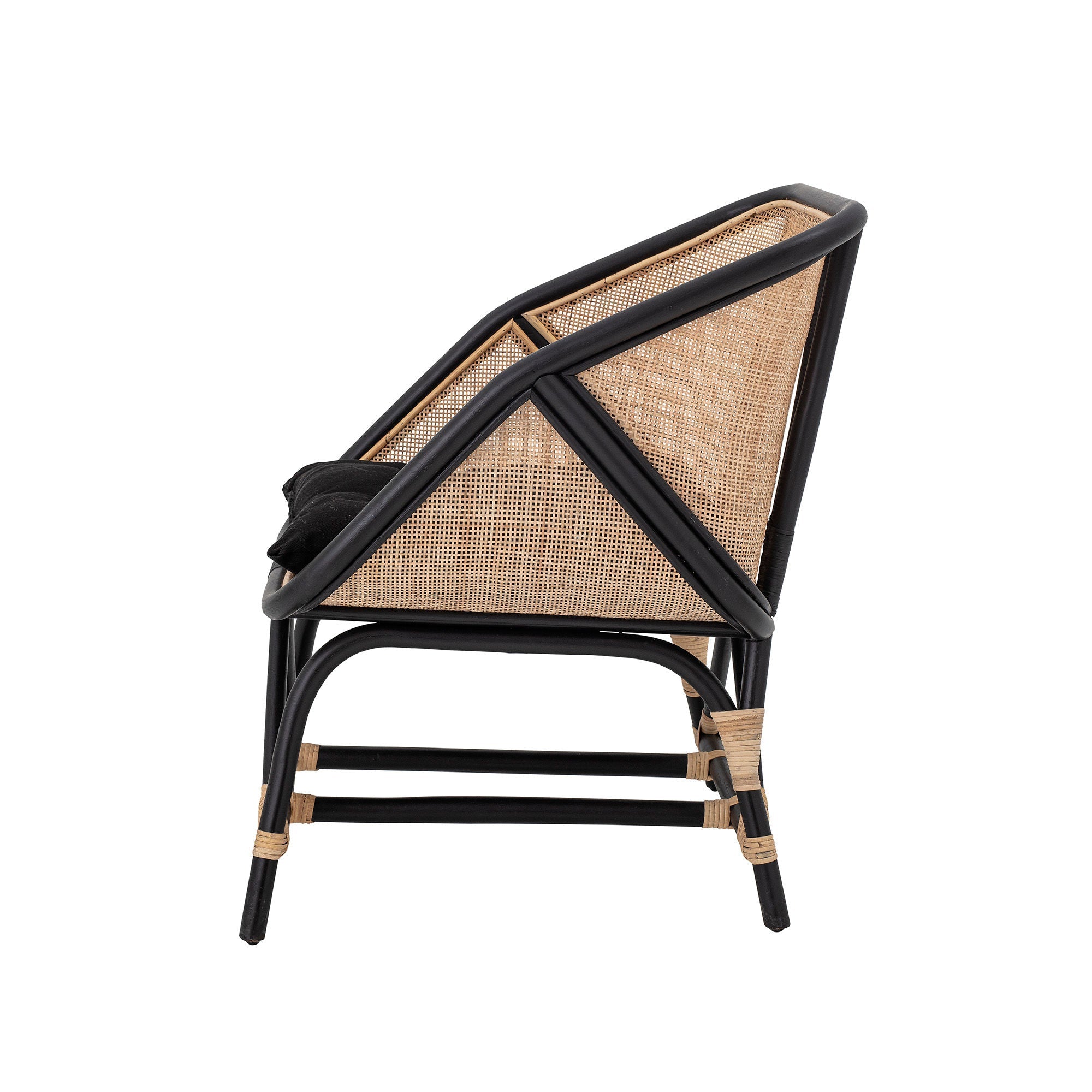 Silla de salón de Loue de Bloomingville, negro, ratán