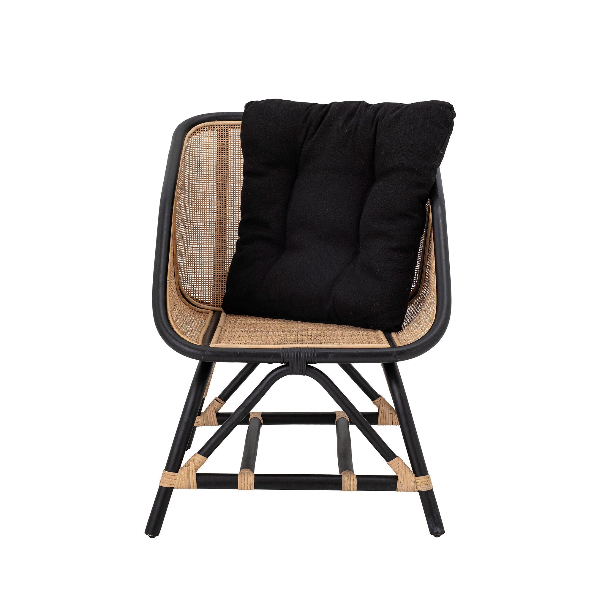 Bloomingville Loue Lounge Chair, Schwarz, Rattan