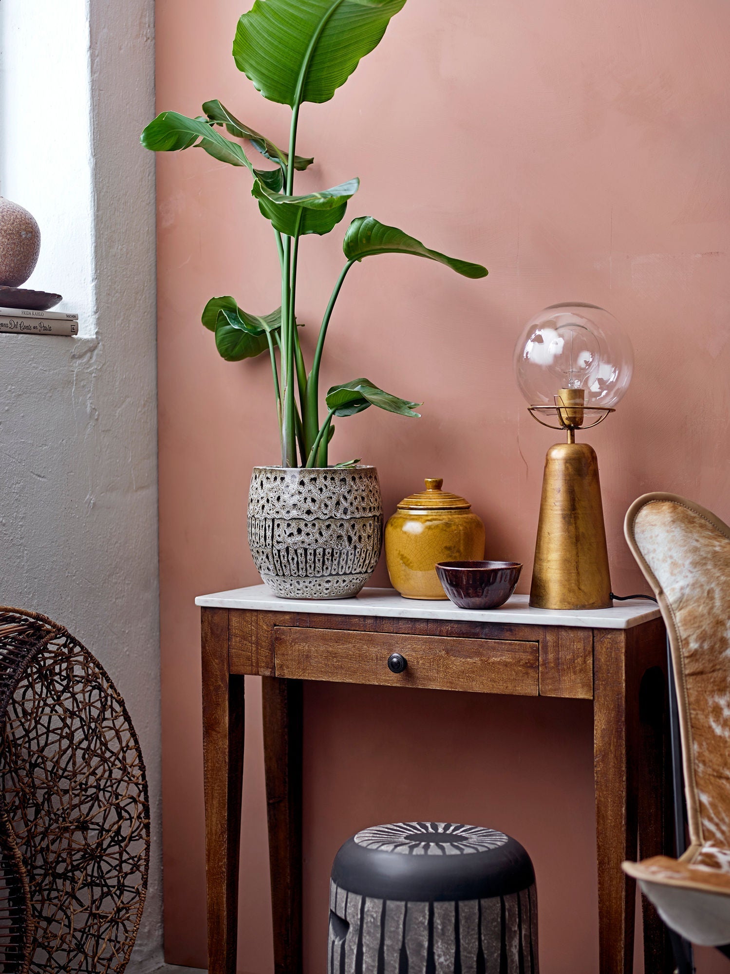 Creative Collection Hauge Console Table，Brown，大理石