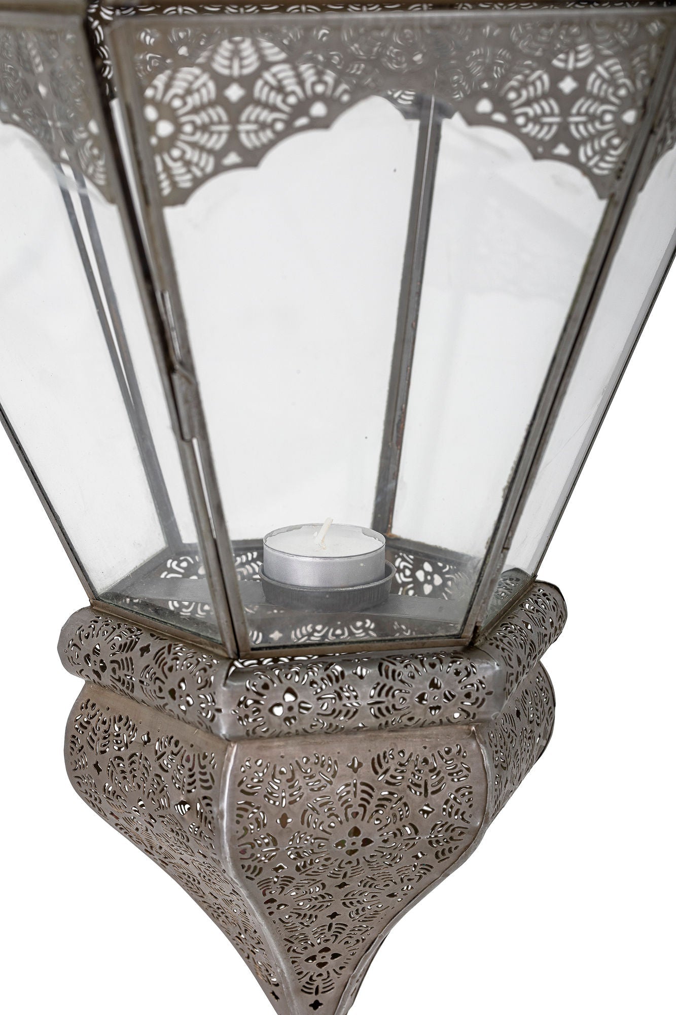 Lanterne Isabell Bloomingville, gris, verre