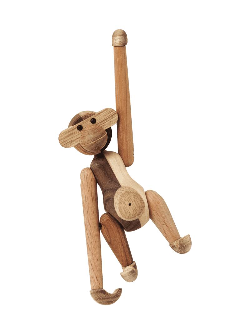 Kay Bojesen Monkey rielaborato in legno misto, mini