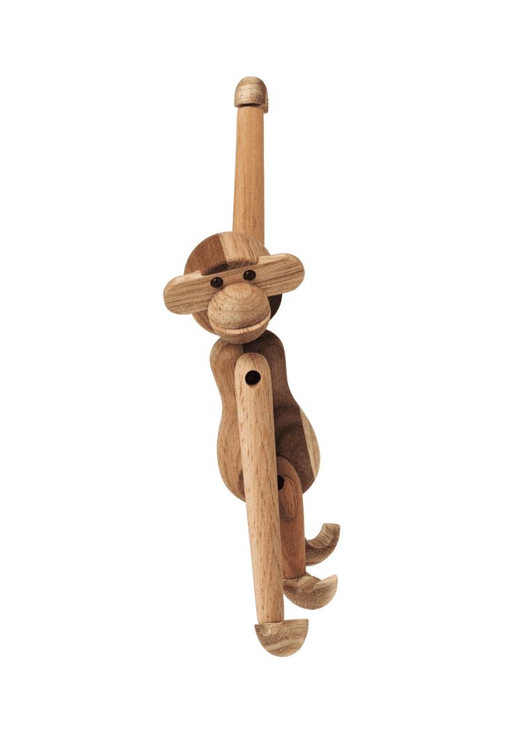 Kay Bojesen Monkey重新设计的混合木材，Mini