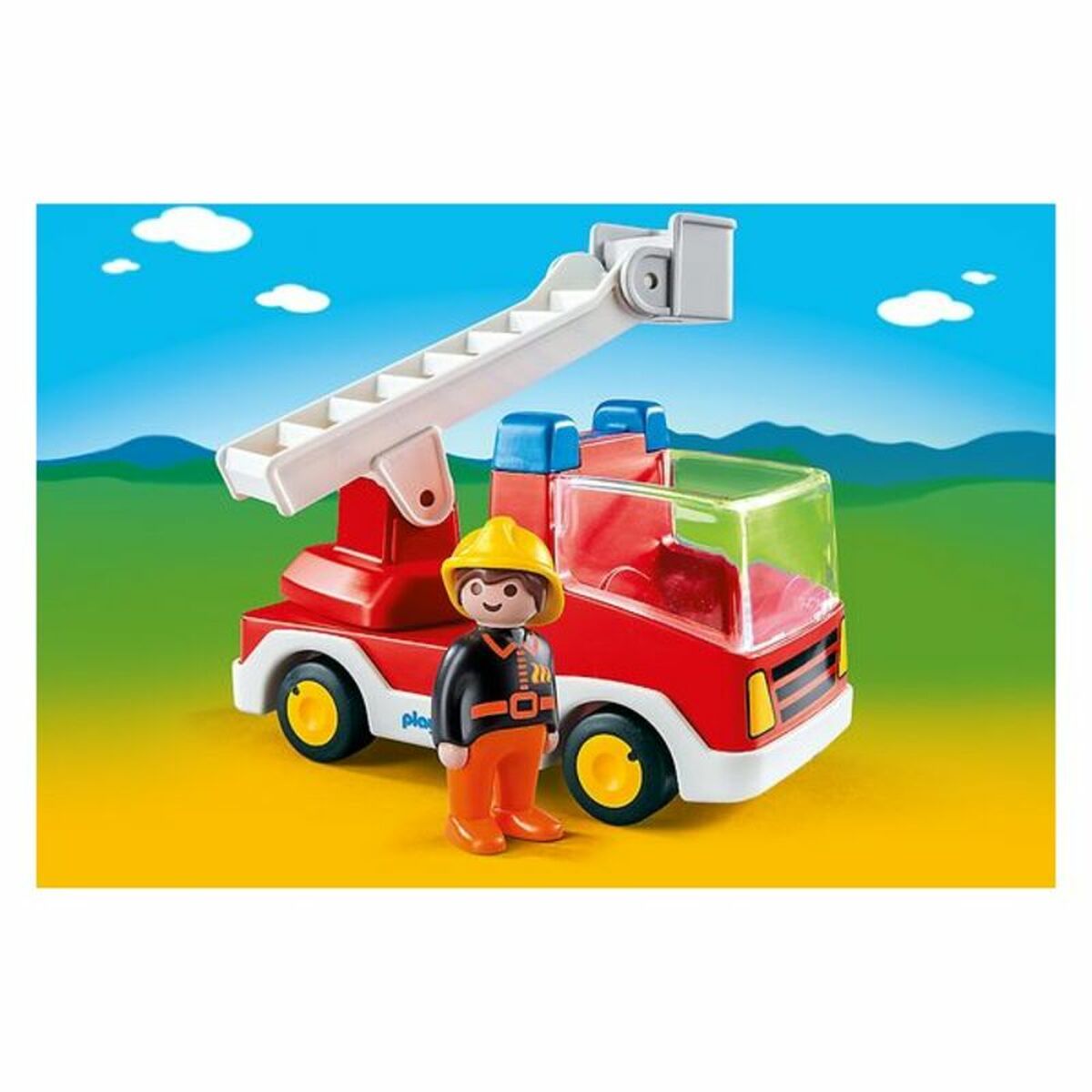 Speelset 1.2.3 Playmobil van brandweerwagens 6967