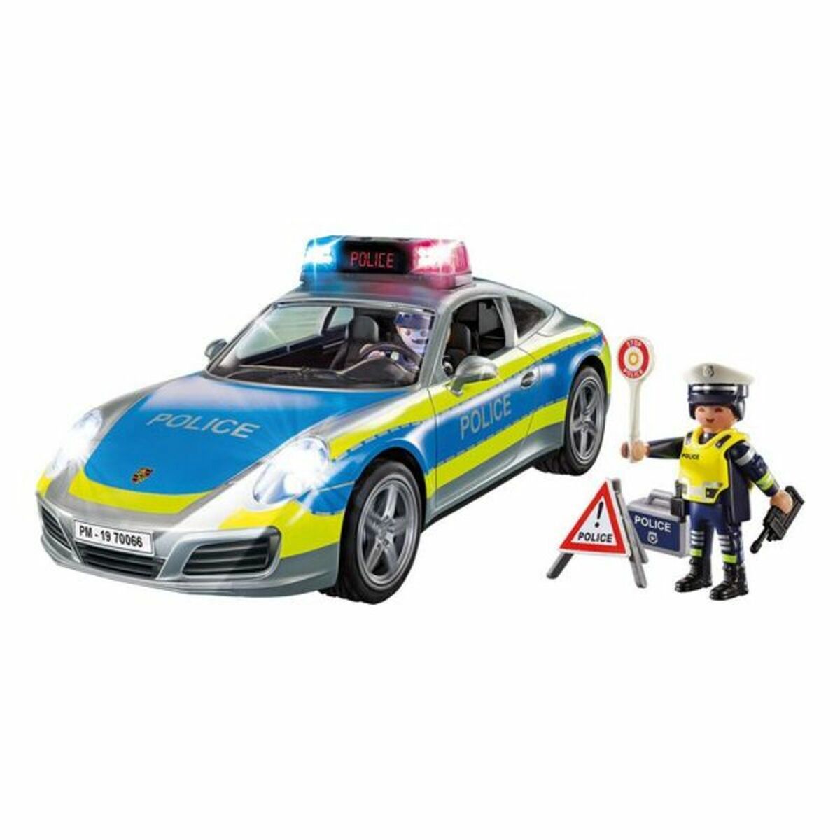 Playset Porsche 911 Carrera 4S Police Playmobil 70066 (36 PC)