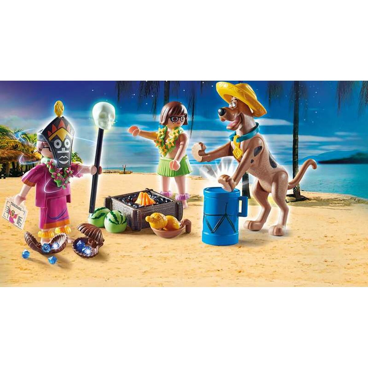 Playset Scooby Doo Aventure avec Witch Doctor Playmobil 70707 (46 PC)