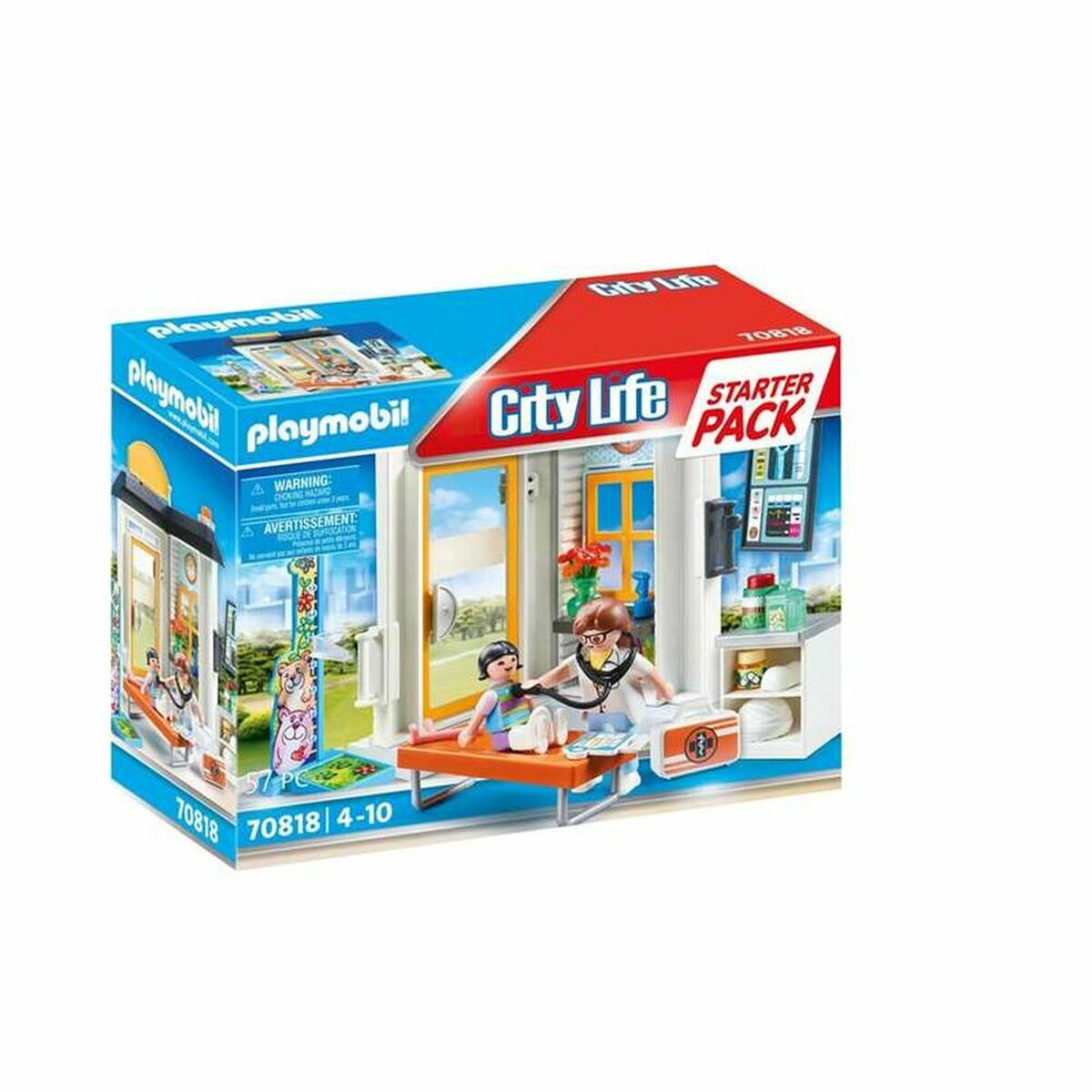 PlaySet PlayMobil 70818 Kids Doctor 70818 (57 kpl)