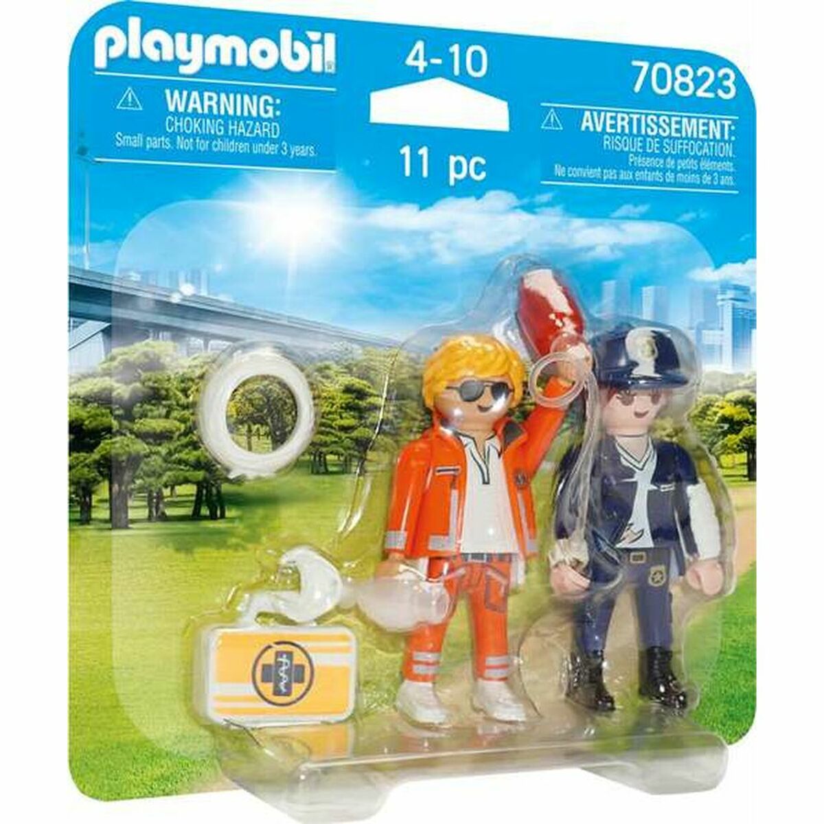 Playset Playmobil 70823 Doktorpolizeibeamter 70823 (11 PCs)