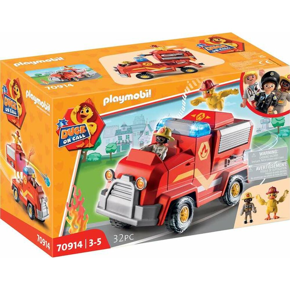 Playset PlayMobil Duck på Call Fire Department Emergency Vehicle