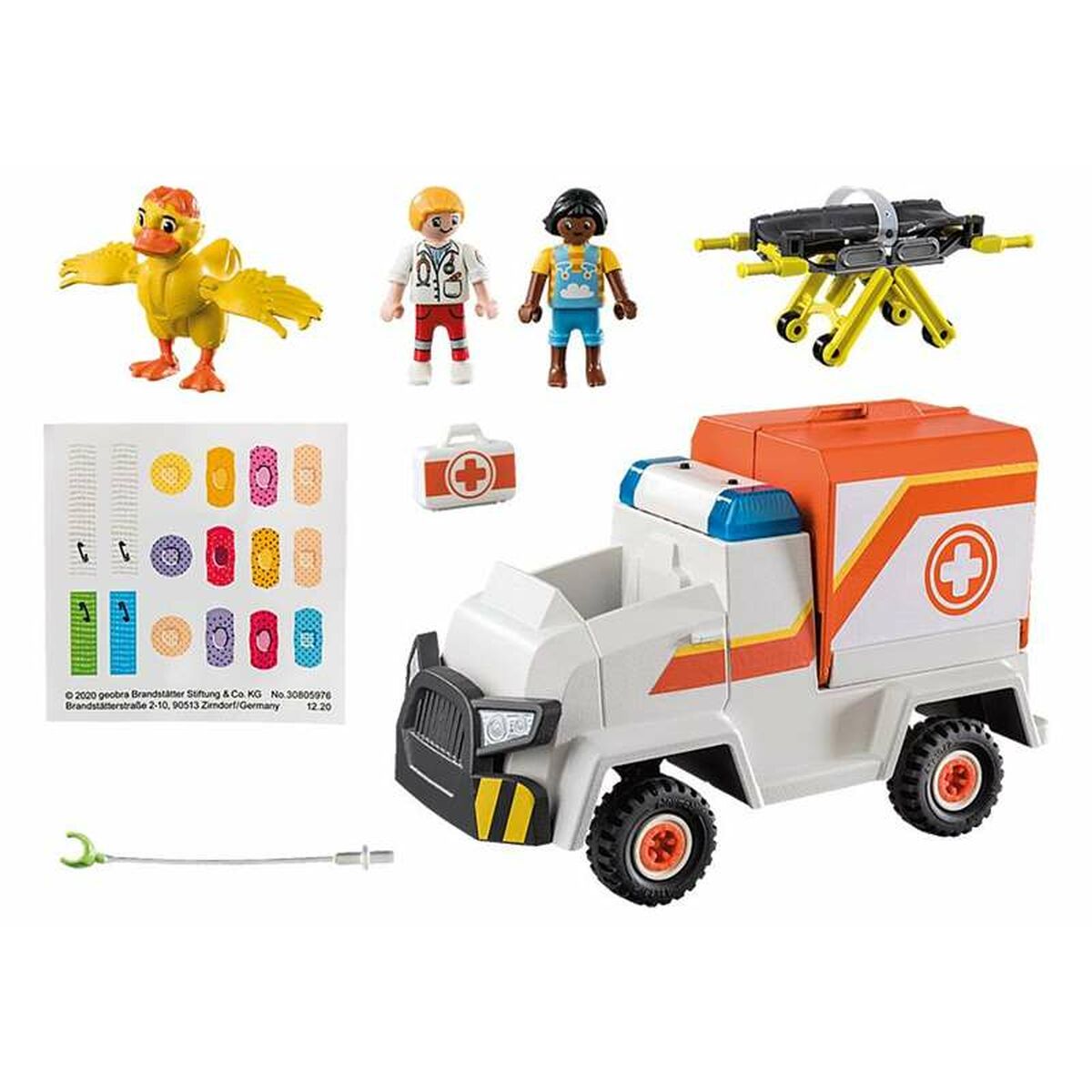 Playset PlayMobil Duck en llamado Ambulancia de vehículos de emergencia