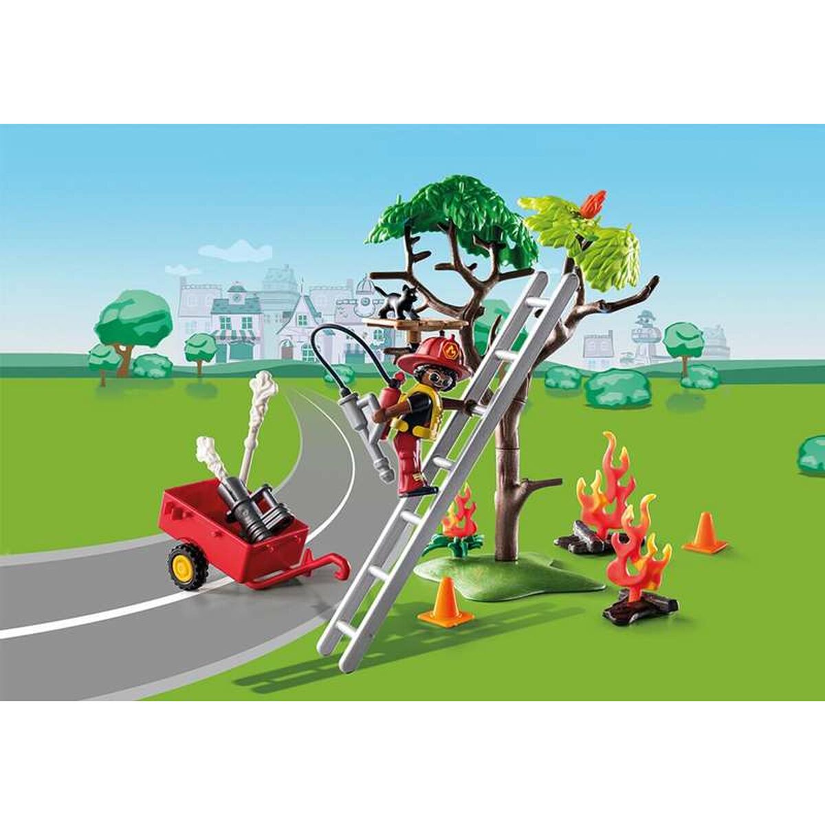 Playset Playmobil 70917 Fireman Cat 70917 (32 PC)