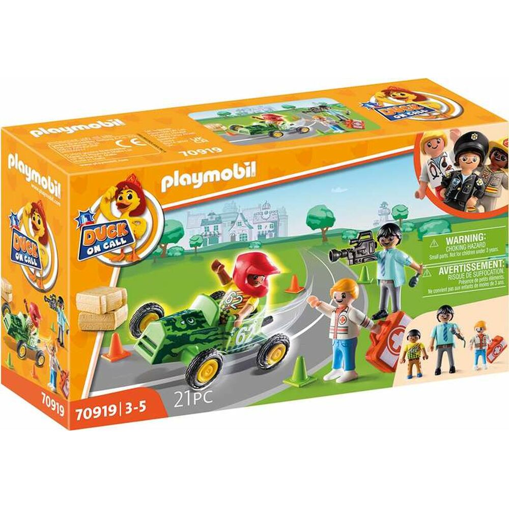 Playset Playmobil Duck在呼叫动作救护车70919（21 pcs）