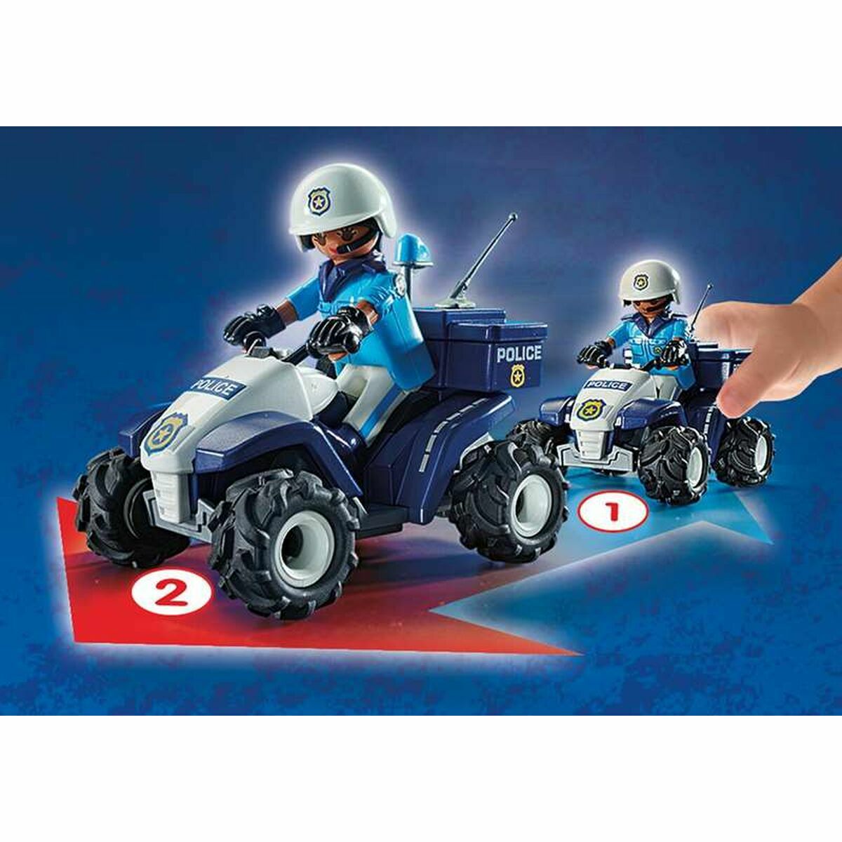 Køretøjsplayet Playmobil Speed ​​Quad City Action 71092 Police Officer