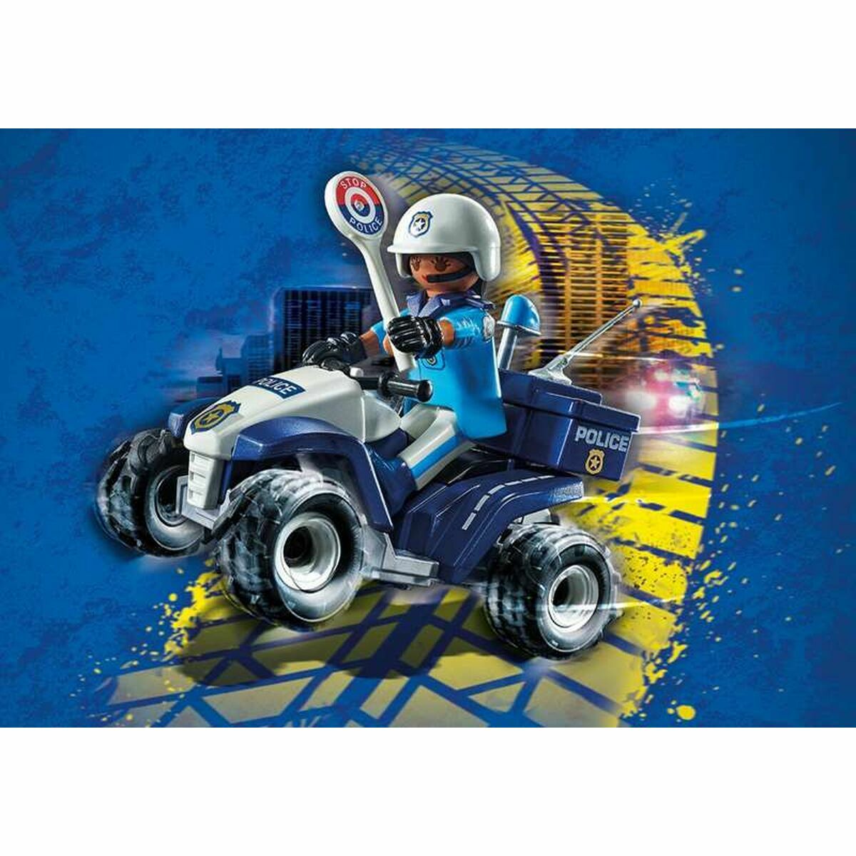 Køretøjsplayet Playmobil Speed ​​Quad City Action 71092 Police Officer