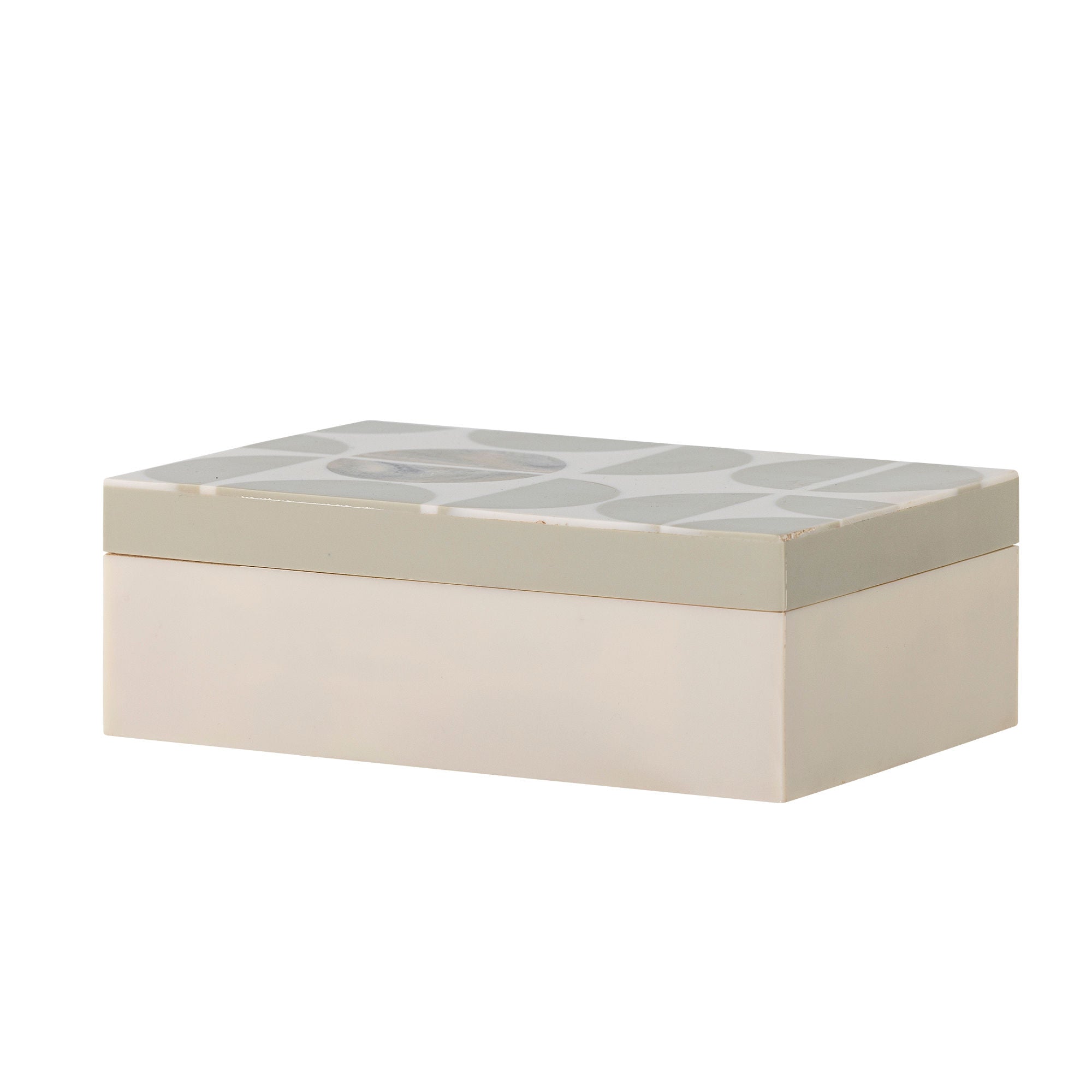 Bloomingville Kabela Box con coperchio, grigio, resina