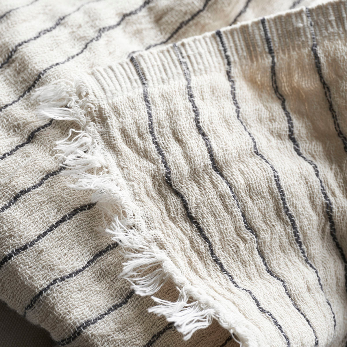 Huisarts Throw, Hdalice Stripe, Dark Grey