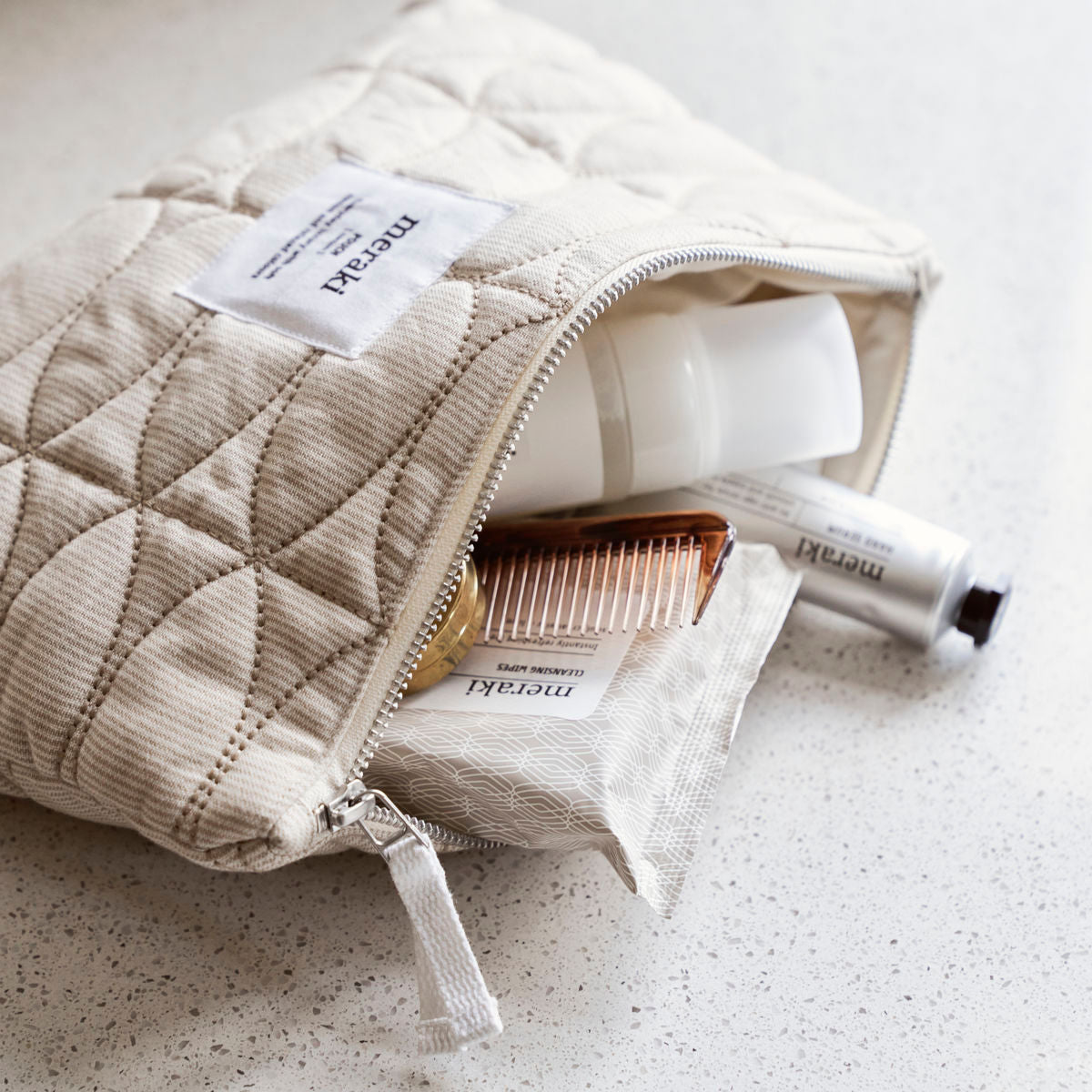 Meraki Pouch, MKMENTHA, Off White/Safari