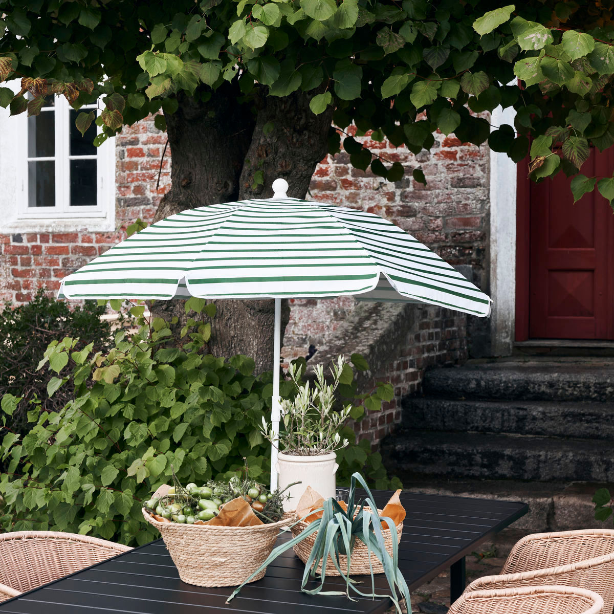 House Doctor Beach / Garden Umbrella, hdoktogon, vert / blanc