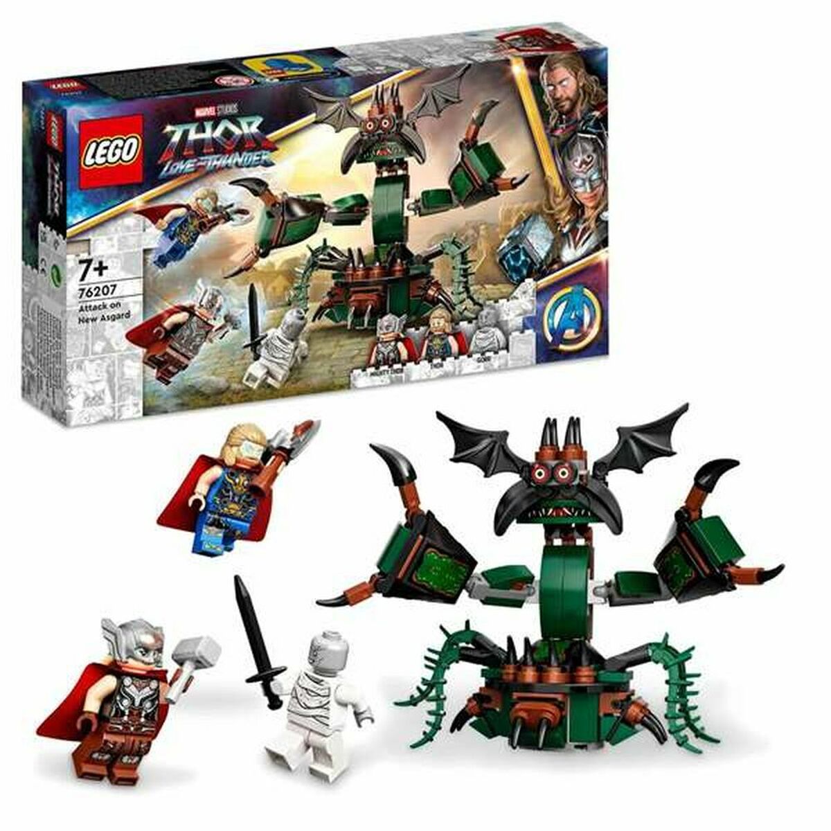 Konstruktionsuppsättning Lego Thor Love and Thunder: Attack on New Asgard