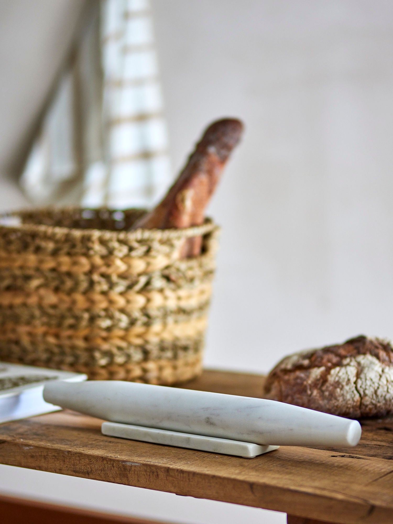 Kreativ samling Filippa Rolling Pin, White, Marble