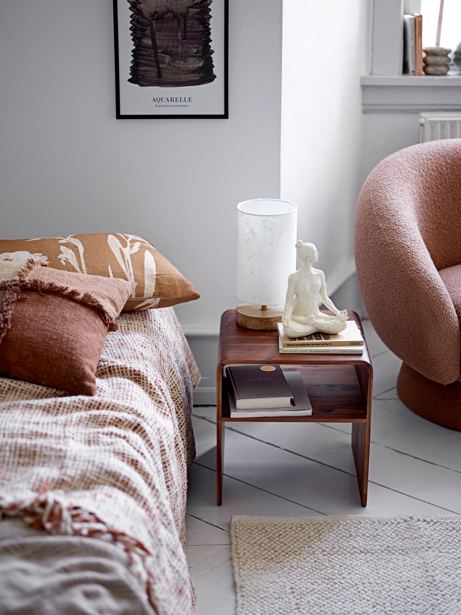 Bloomingville Gija Cushion, bruin, katoen