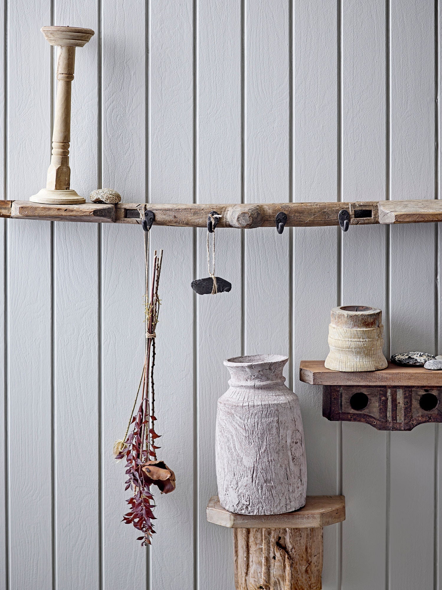 Creative Collection Oddur Coat Rack, brunt, gjenvunnet tre