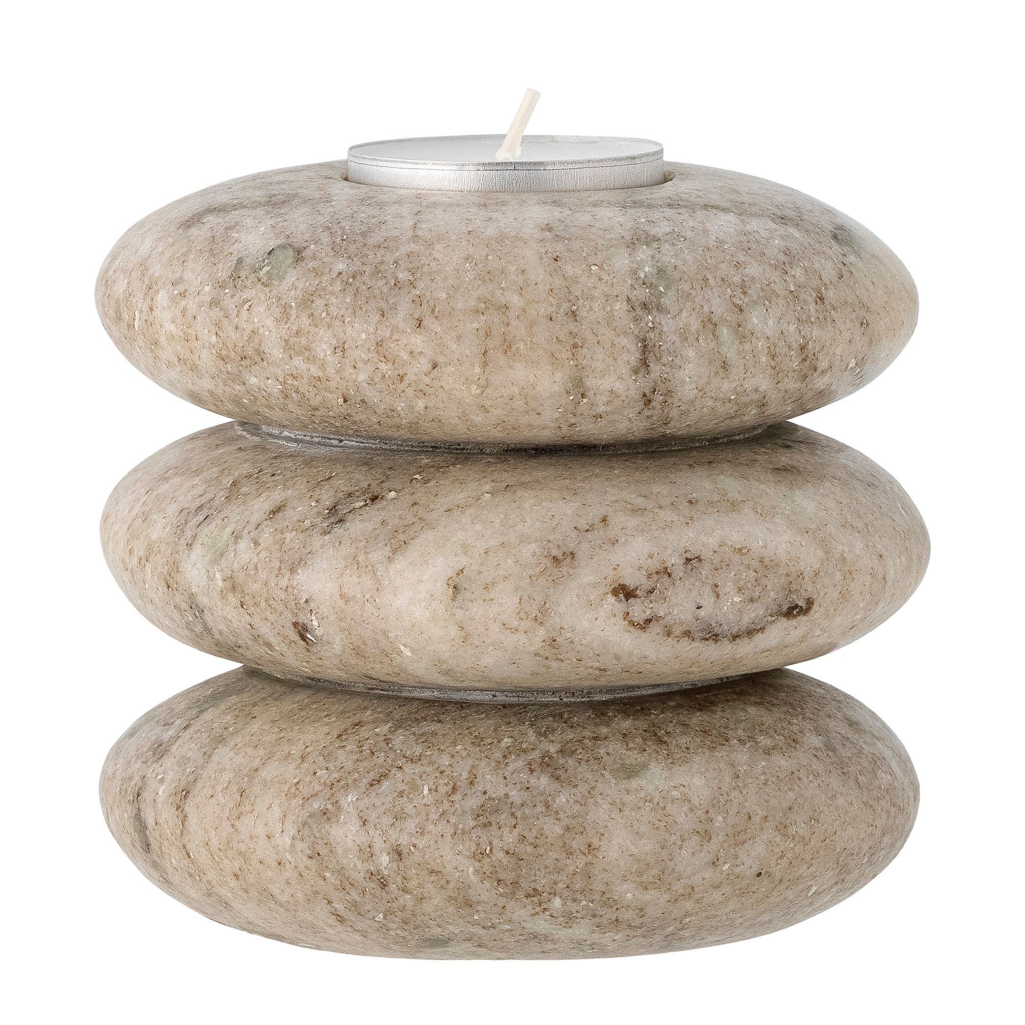 Bloomingville Madisson Fodive＆Candle Holder，Brown，Marble