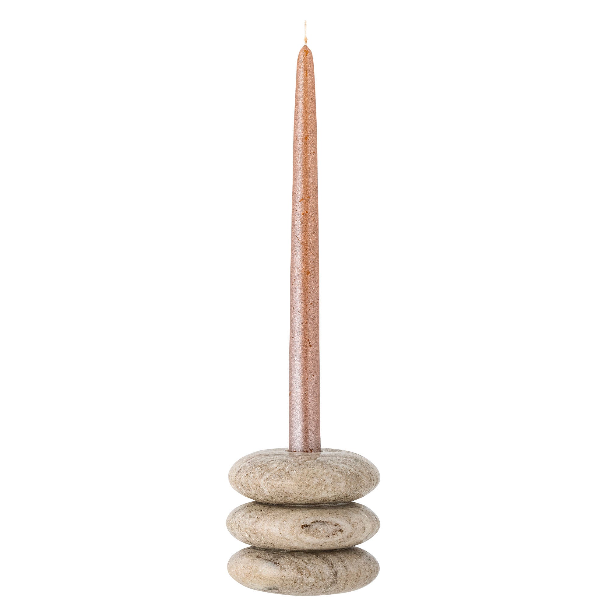 Bloomingville Madisson Fodive＆Candle Holder，Brown，Marble