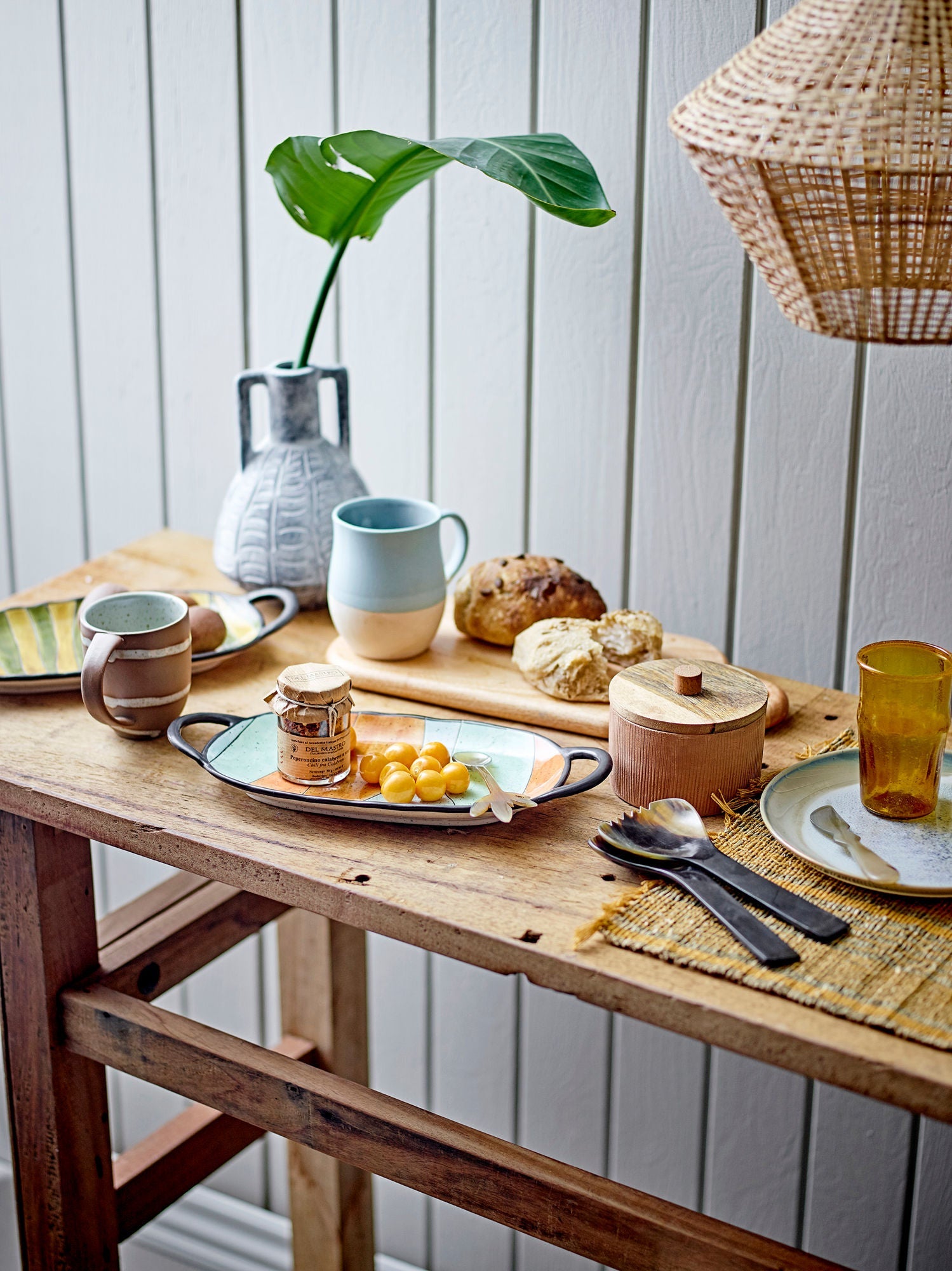 Kreativ samling rane vase, grå, keramik