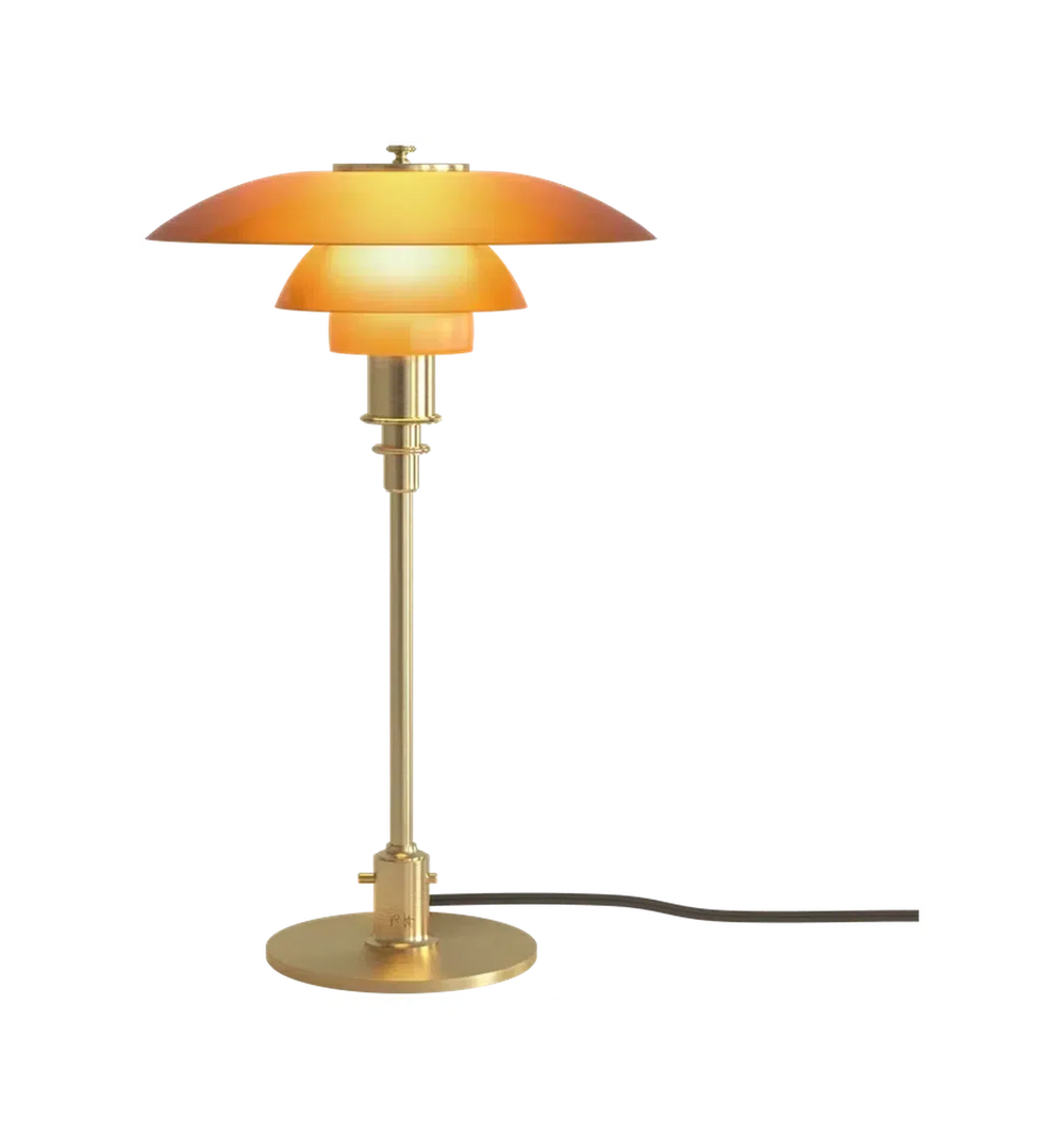 Louis Poulsen PH 3/2 Amber Coloured Glass Table Lamp  Special Edition