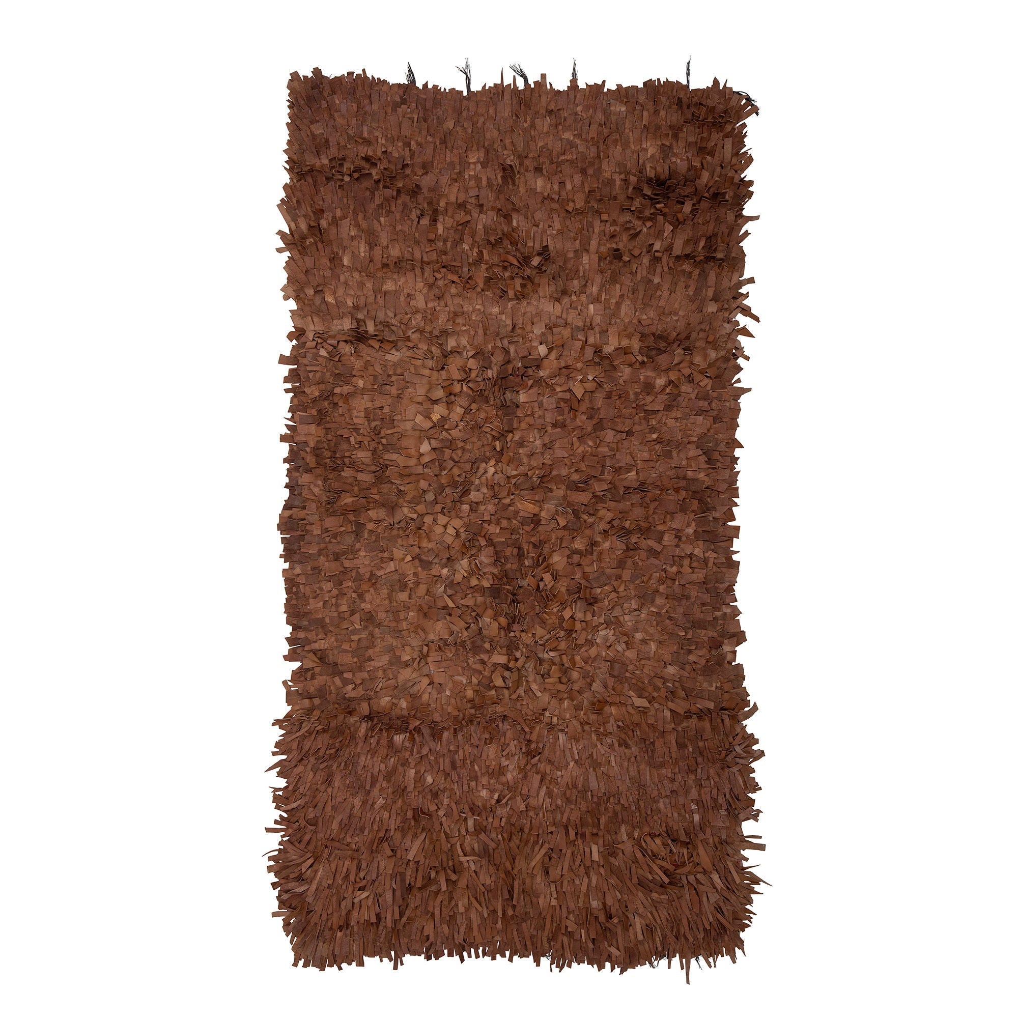 Bloomingville Serah tæppe, brunt, læder