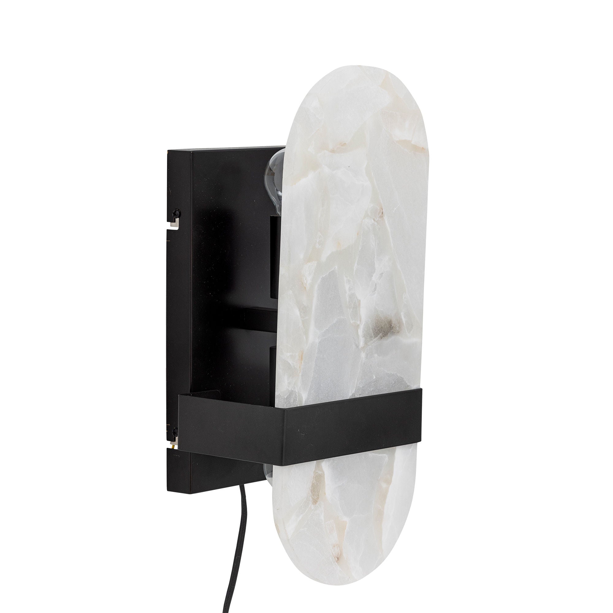 Bloomingville Taco Wandlampe, Schwarz, Alabaster