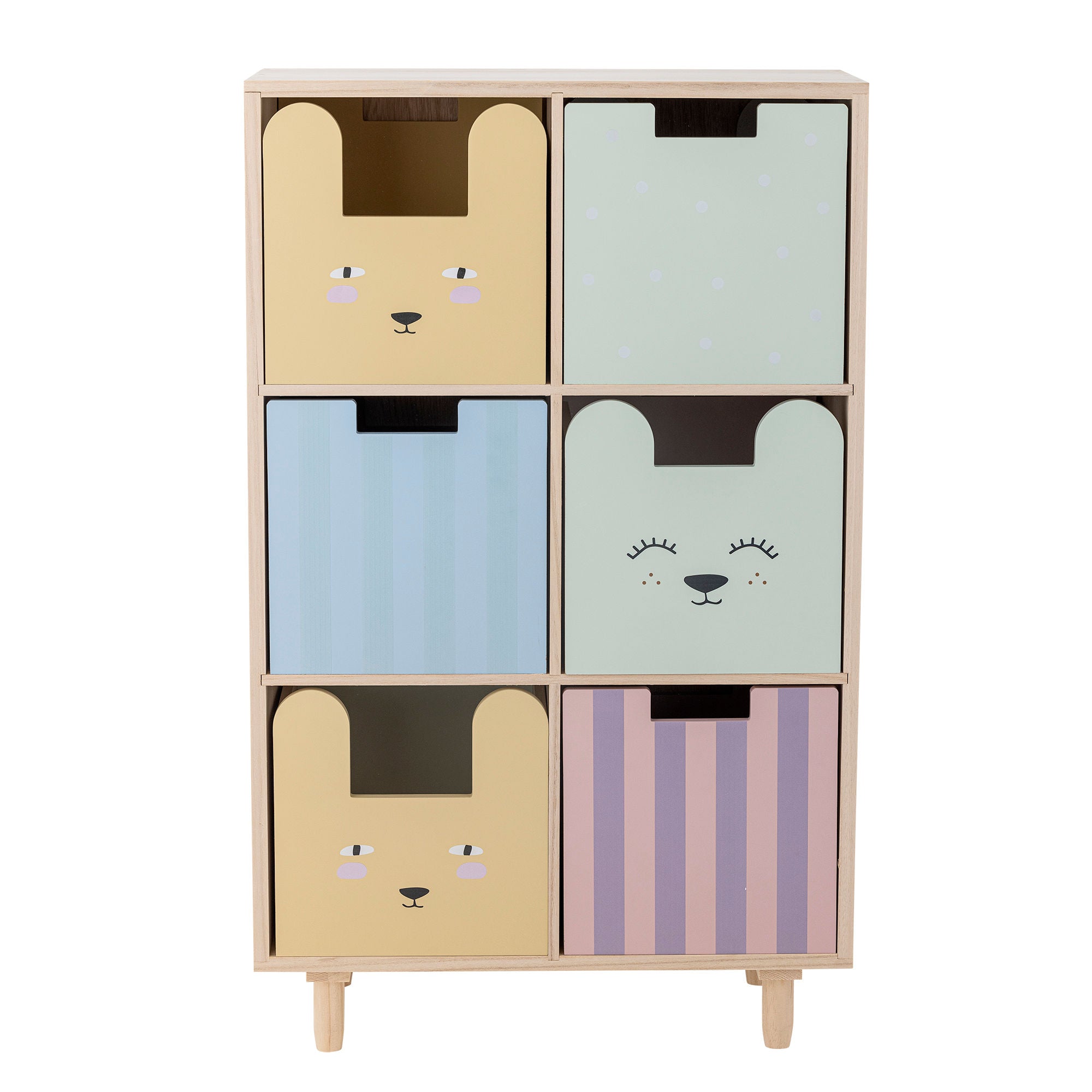 Bloomingville Mini Calle Bookcase con cassetti, Natura, Paulownia