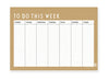 Design Letters Wekelijkse planner, beige