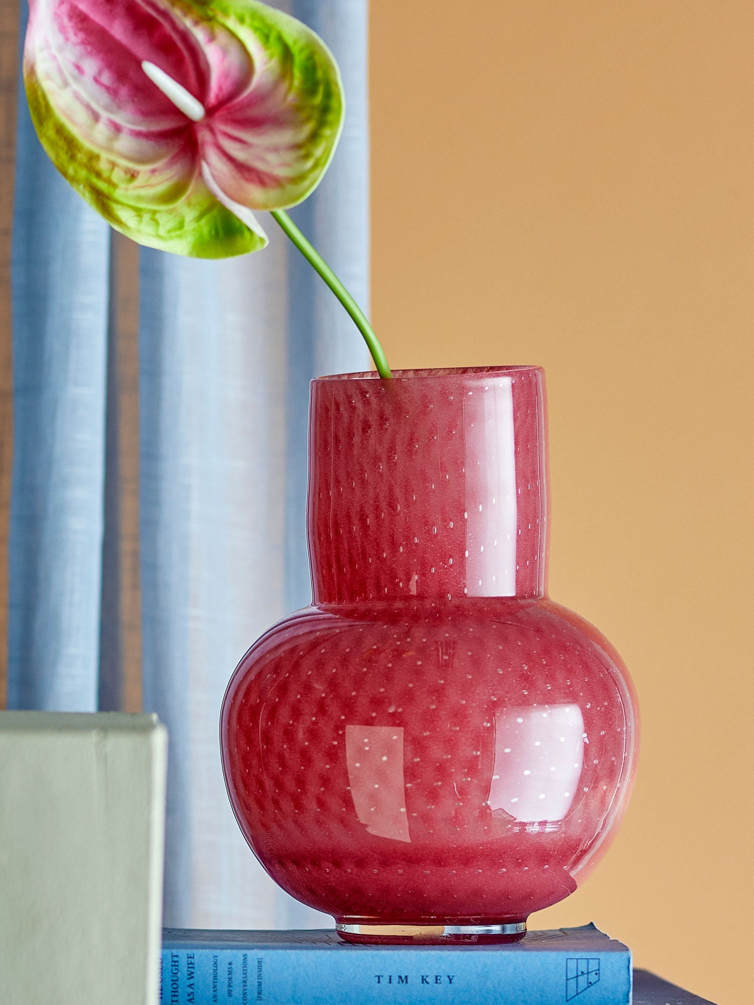 Bloomingville Roscoe Vase, Rose, Glas