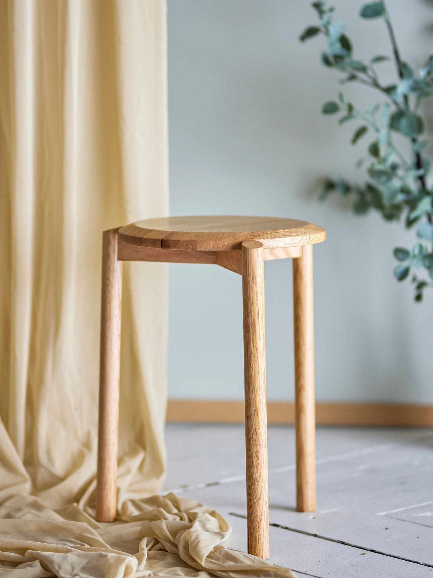 Tabouret Bloomingville Gil, nature, chêne