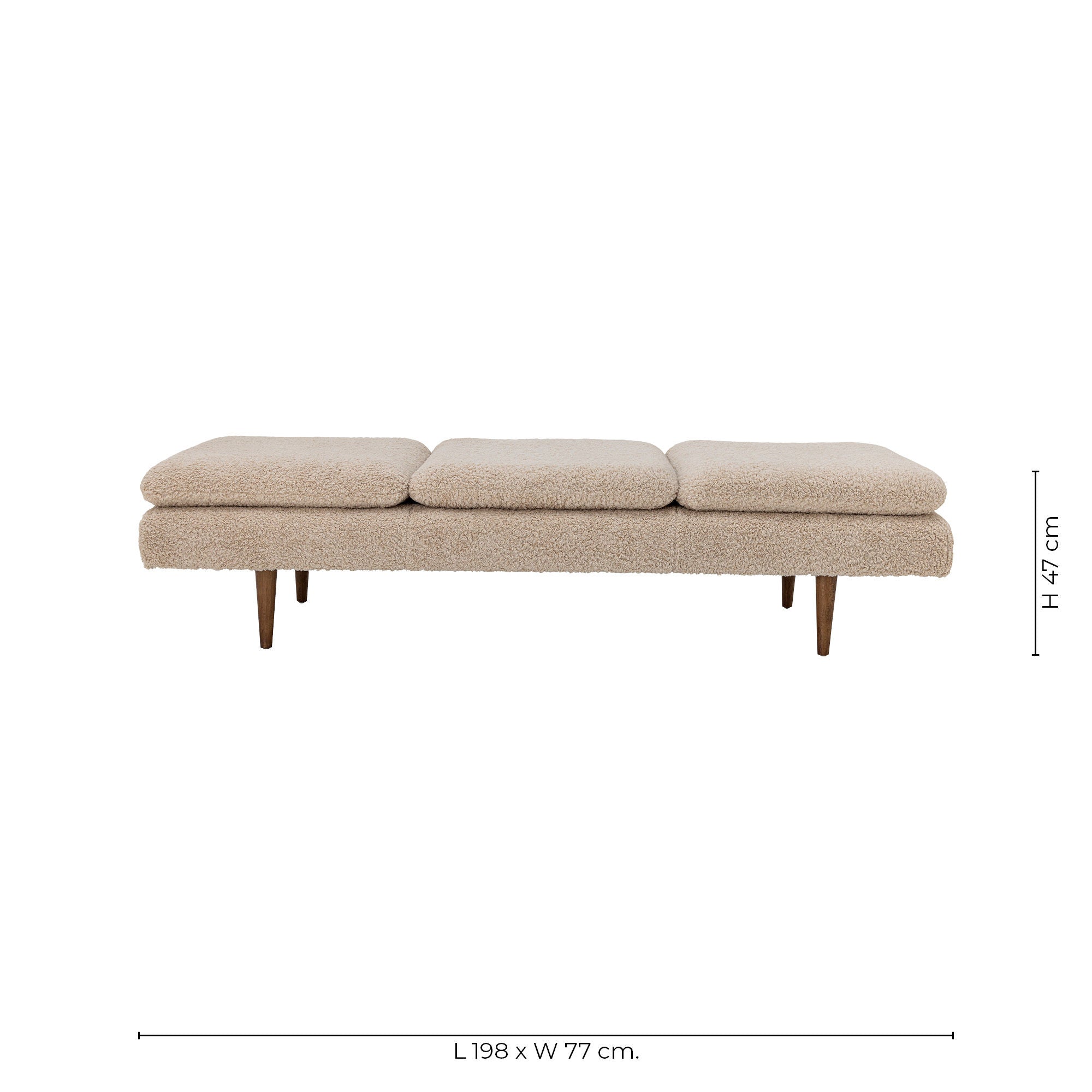 Bloomingville Pione Daybed, Natur, Polyester