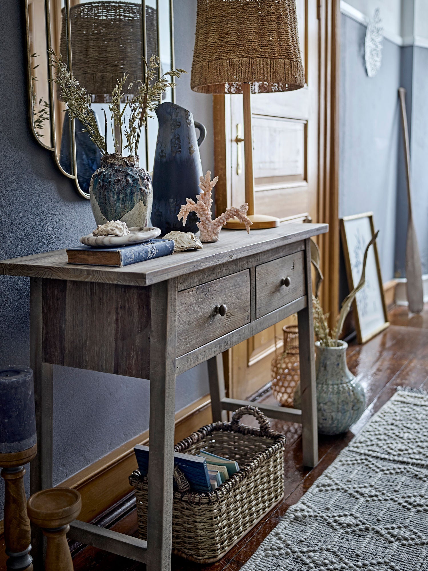 Creatieve verzameling Camden Console Table, Nature, Reclaimed Pine Wood