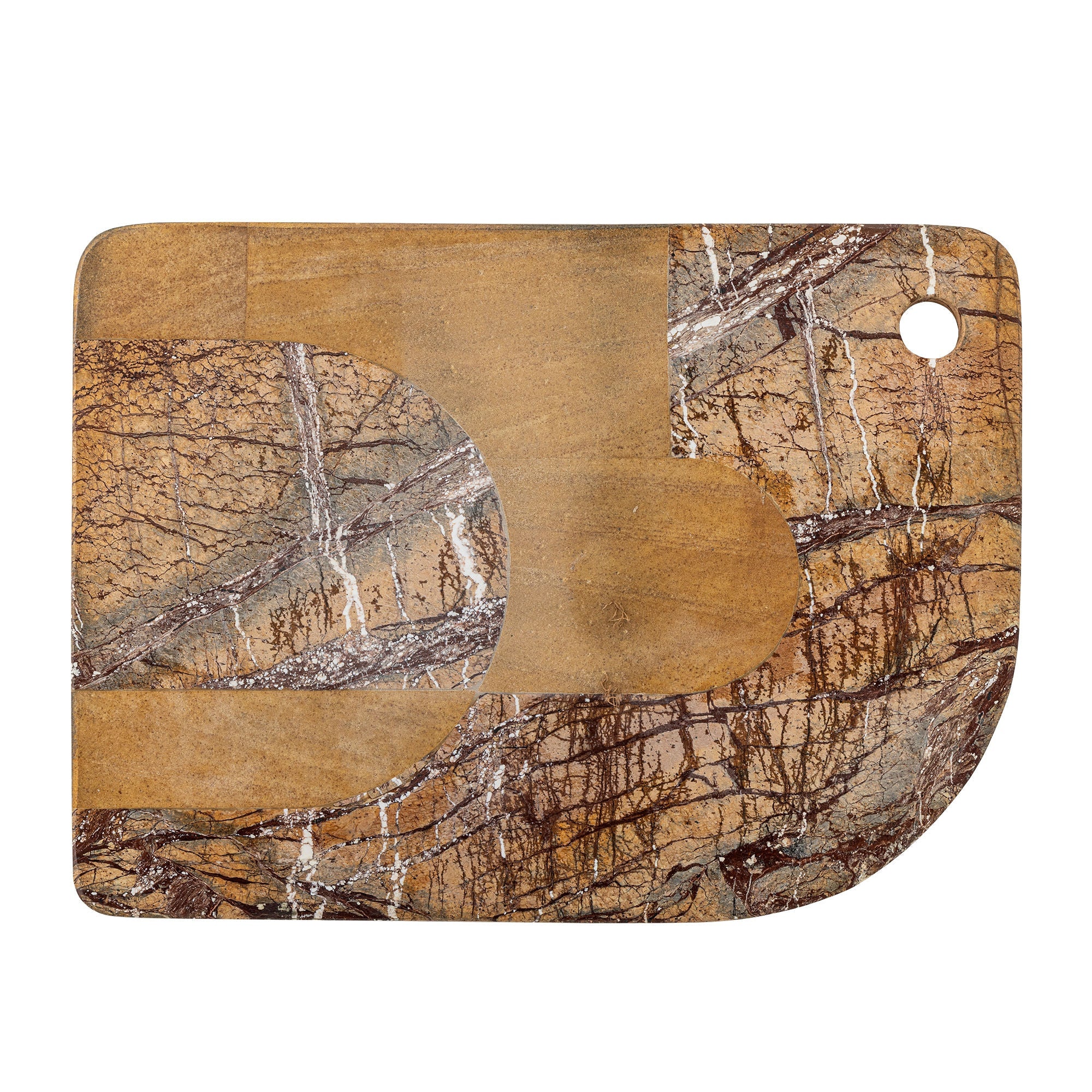 Bloomingville Abrianna Cuting Board, Brown, Marble