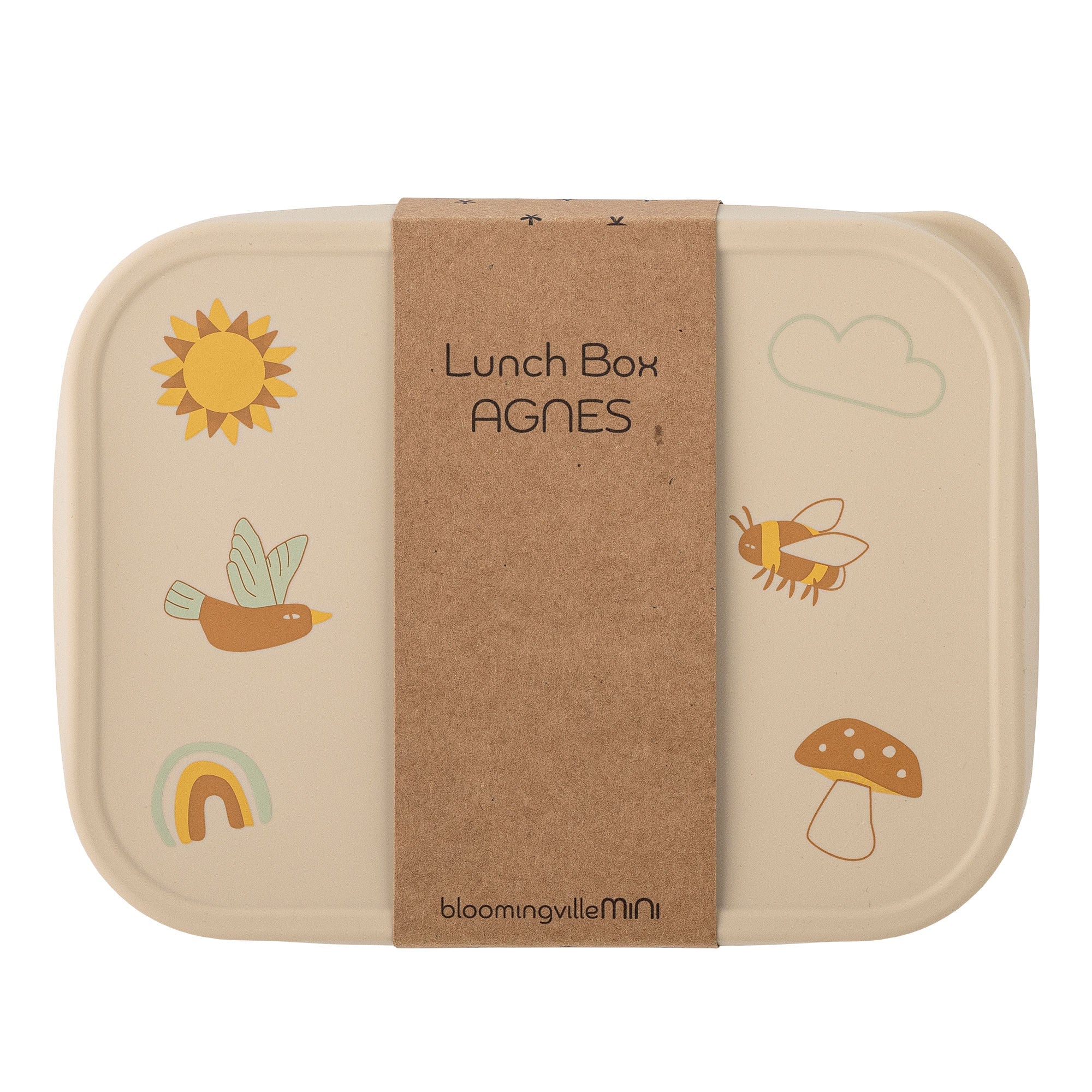 Bloomingville Mini Augnes Lunch Box, Nature, Acero inoxidable