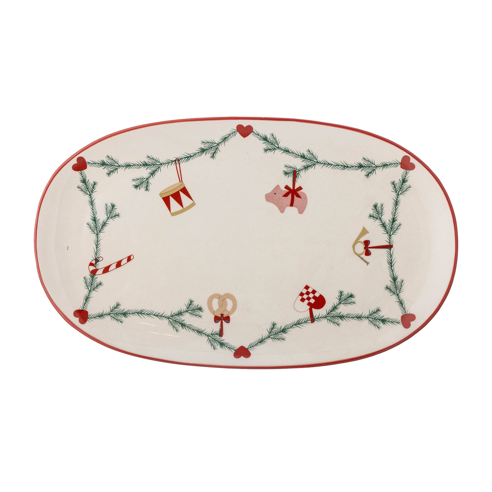 Bloomingville Yule Serving Plate，Nature，Stoneware