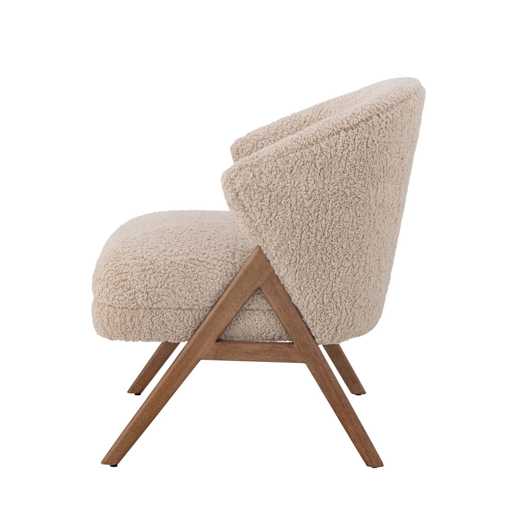 Sedia Bloomingville Camino Lounge, Nature, Rubberwood