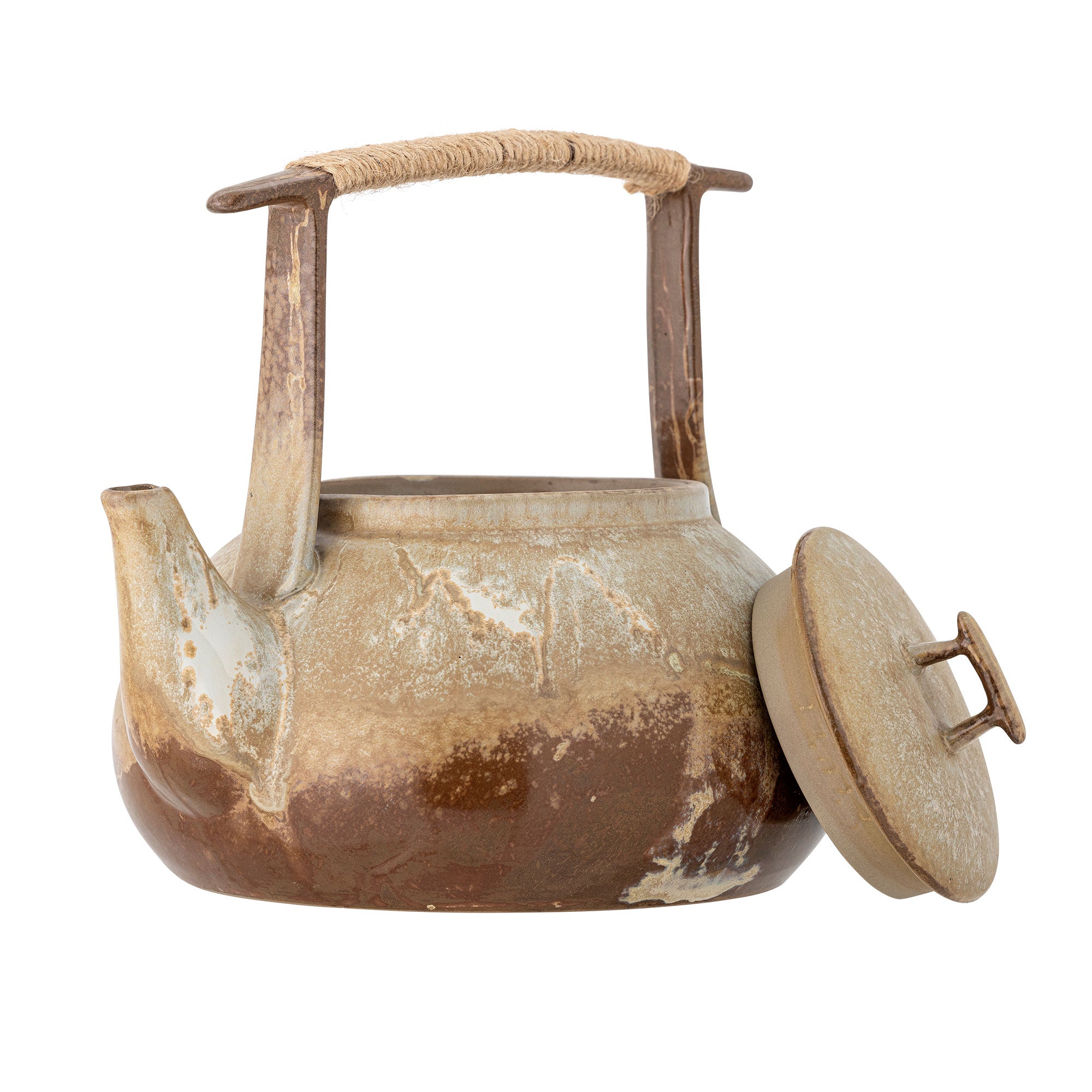 Bloomingville Ikigai Teapot, Brown, steengoed