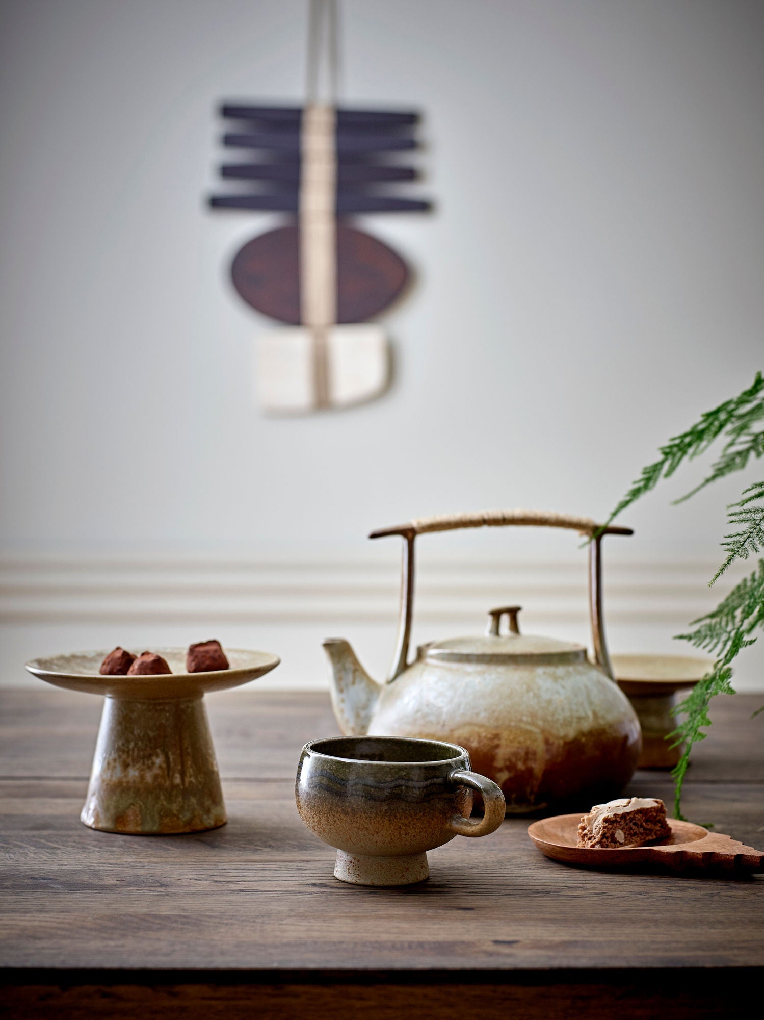 Bloomingville Ikigai Teapot, brunt, steingods