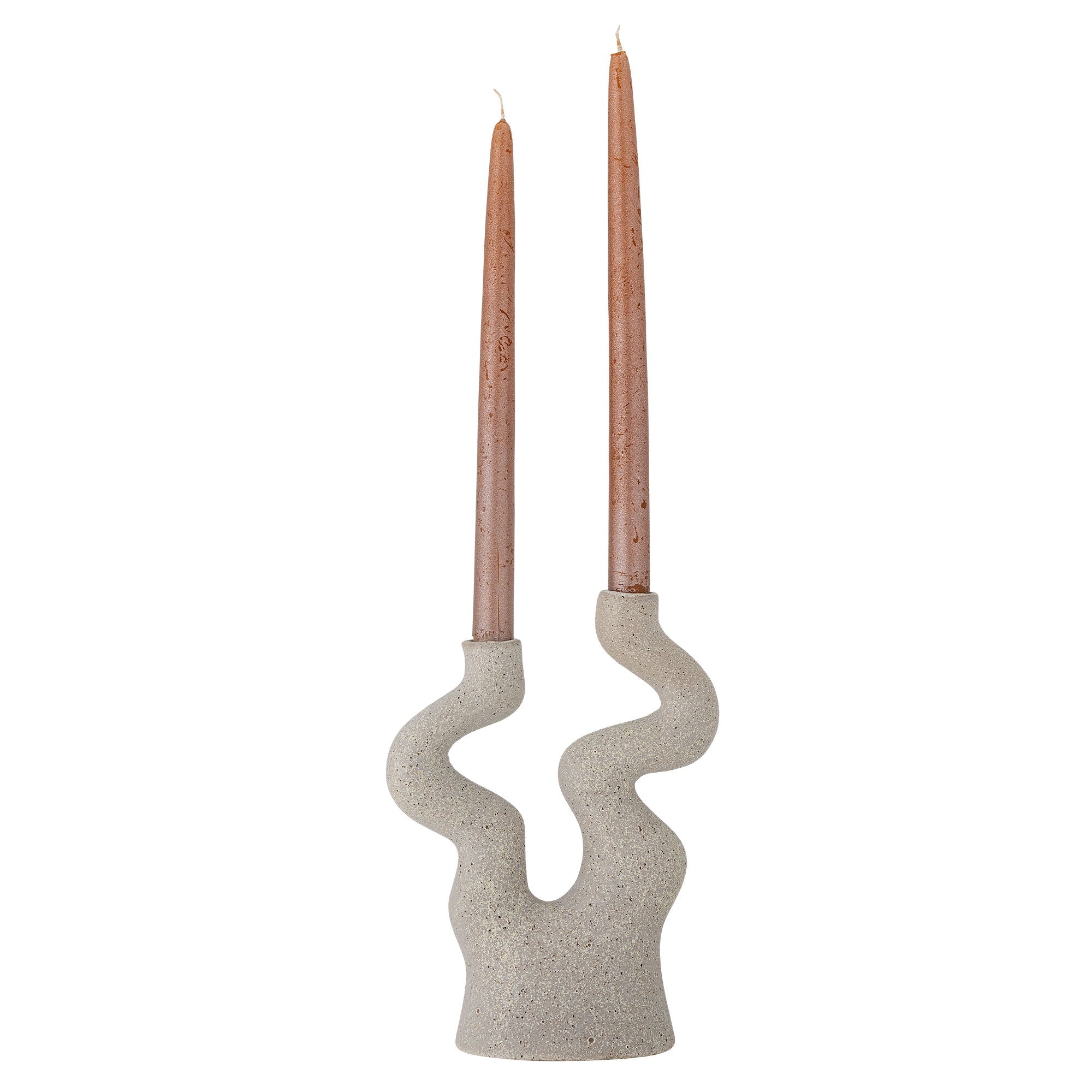 Bloomingville Lance Candle Holder, Nature, Stenteware