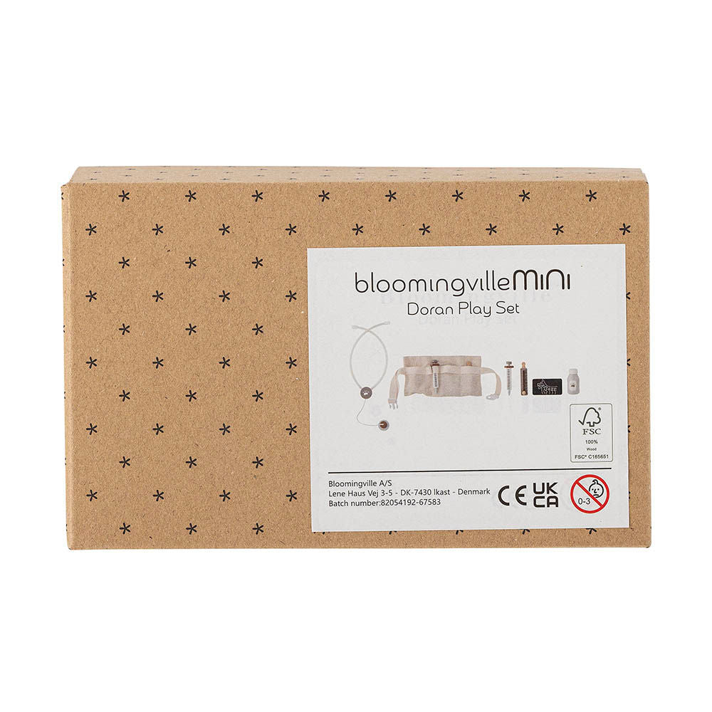 Bloomingville Mini Doran Play Set, Doktor, Gray, FSC®100%, Lotus