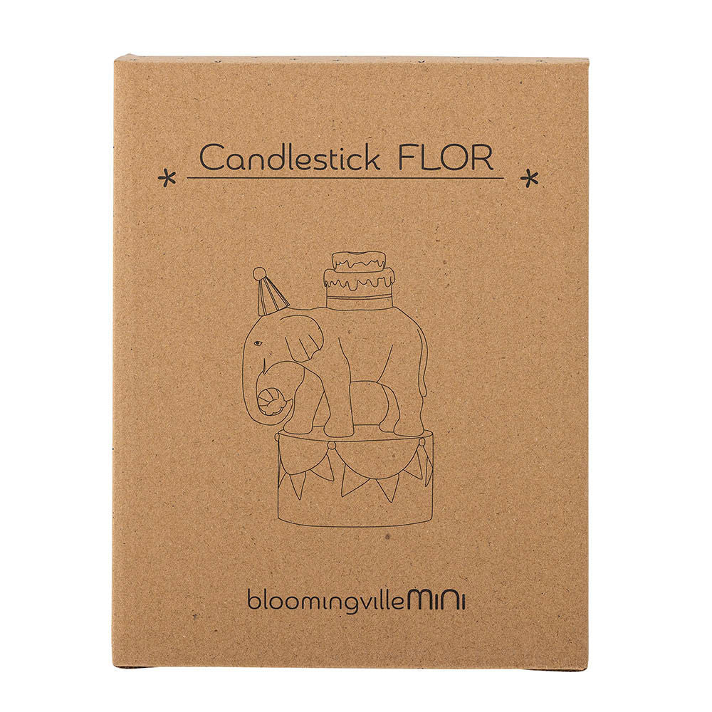 Bloomingville Mini Flor Candle Halter, Grau, Polyresin