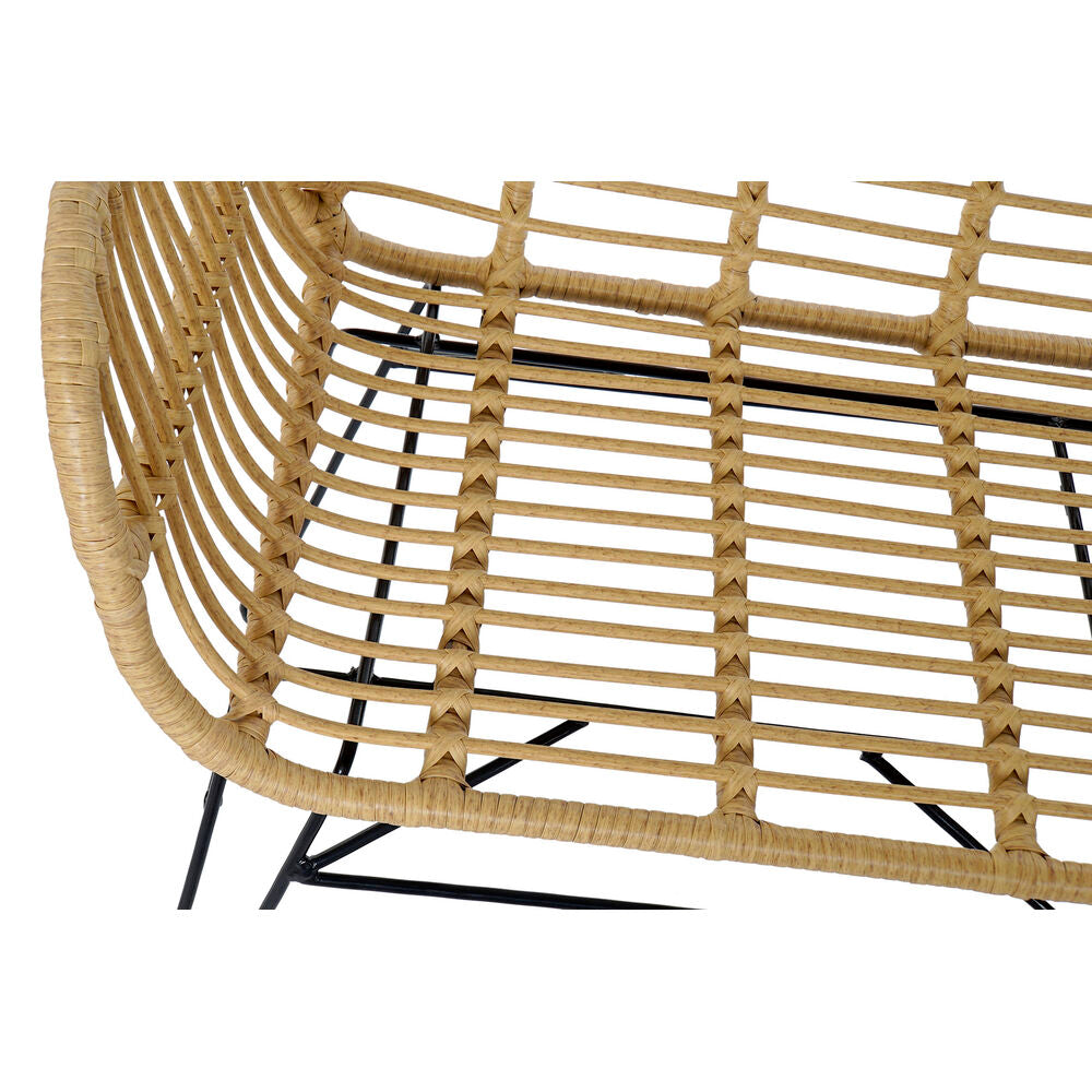 Garden bank DKD Home Decor Metal Synthetic Rattan Rattan (116 x 55 x