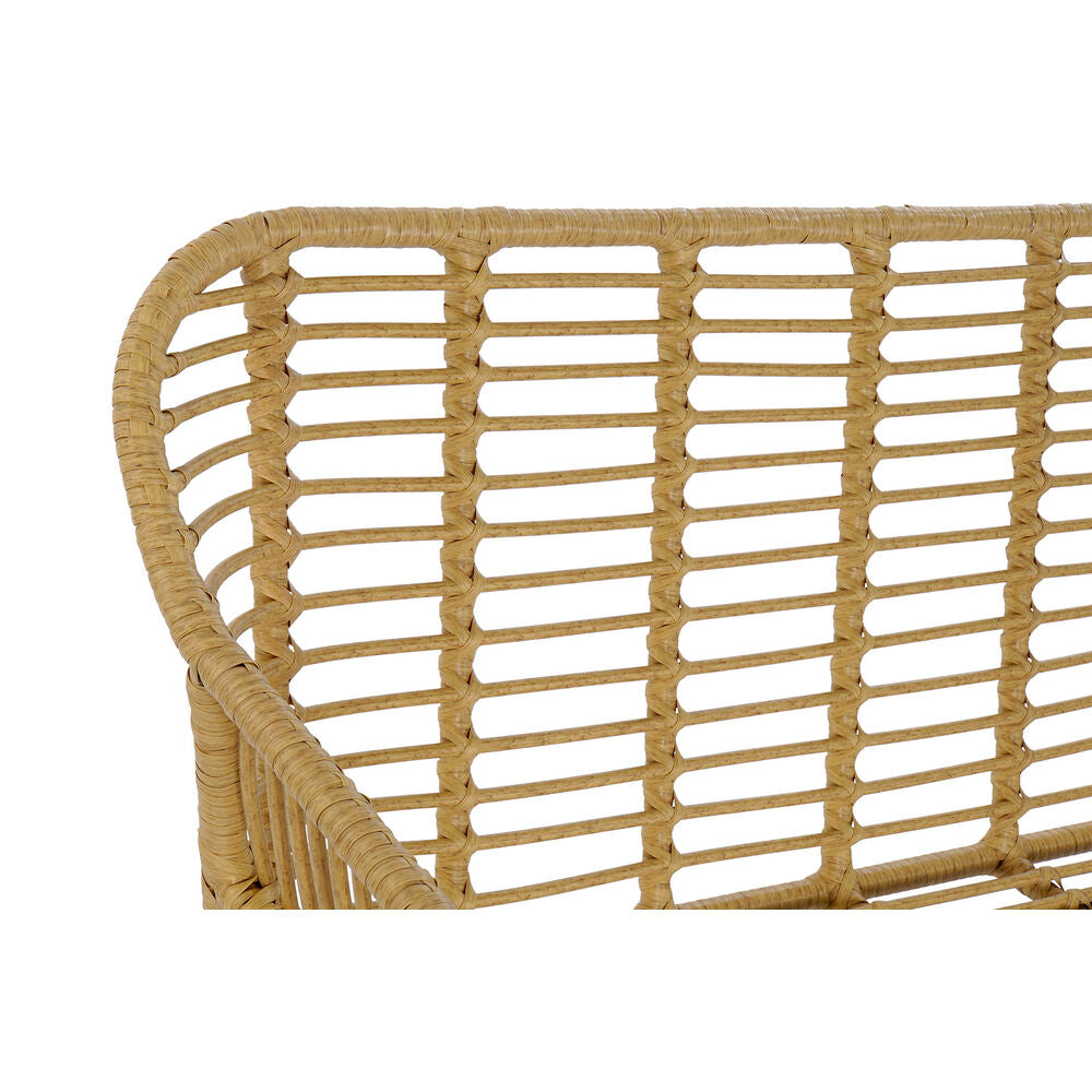 Garden bank DKD Home Decor Metal Synthetic Rattan Rattan (116 x 55 x